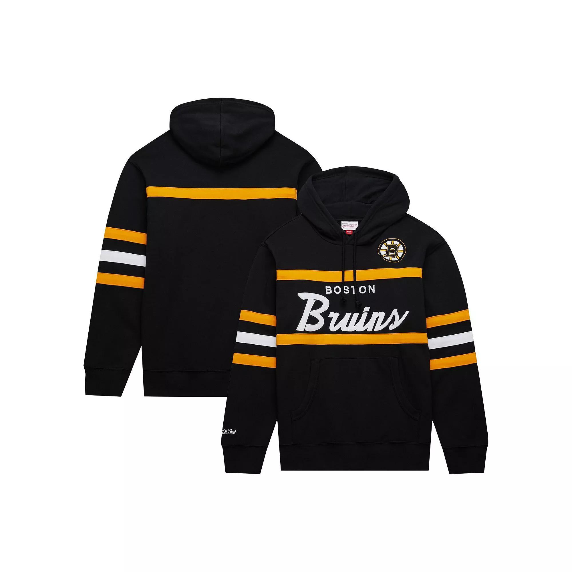 Men's Mitchell & Ness Black Boston Bruins Head Coach Pullover Hoodie, Size: 2XL Product Image