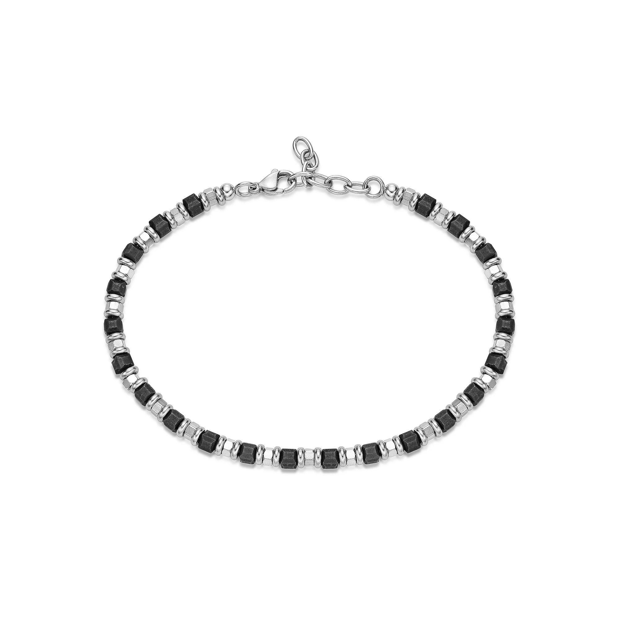 Men's LYNX Stainless Steel Bead Chain Bracelet, Size: 8.5" Product Image