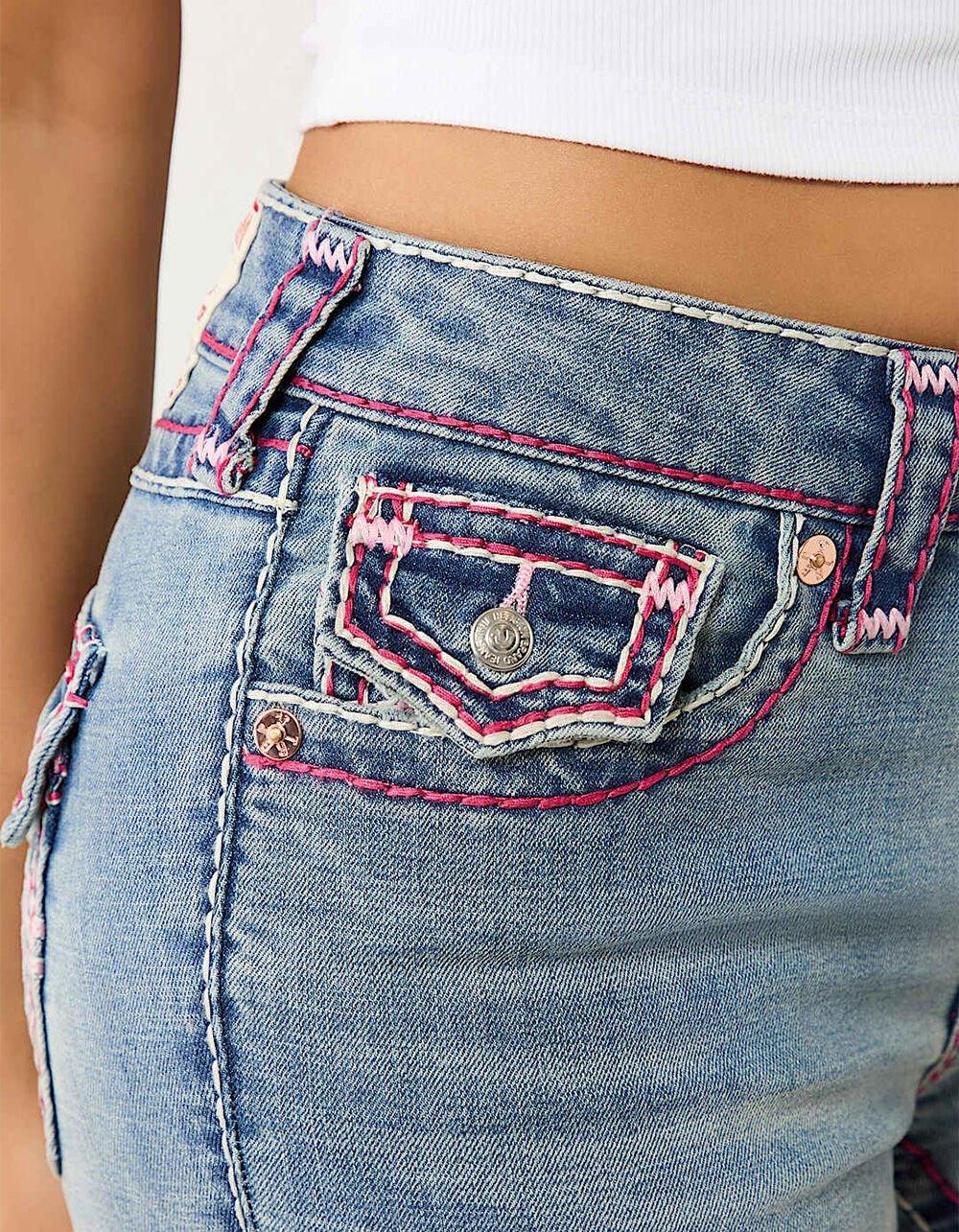 TRUE RELIGION Becca Mid Rise Super T Womens Bootcut Jeans Product Image