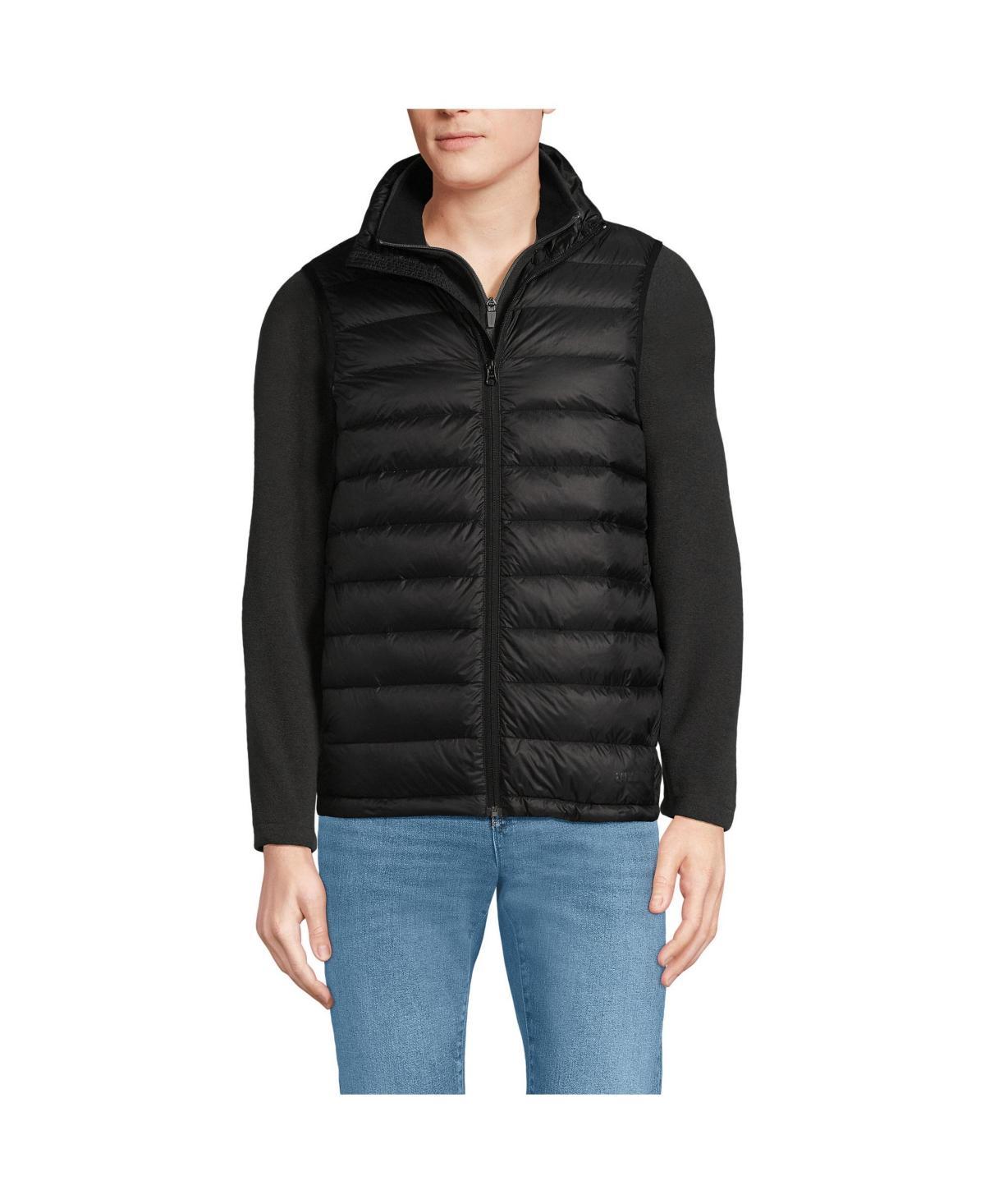 Men's Lands' End Wanderweight Down Puffer Vest, Size: Large, Mist Green Product Image