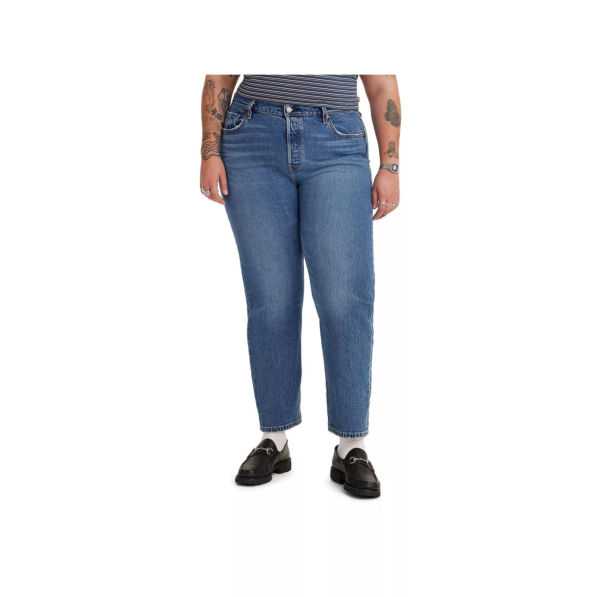 Plus Size Levis 501 High-Rise Straight Leg Jeans, Womens Product Image