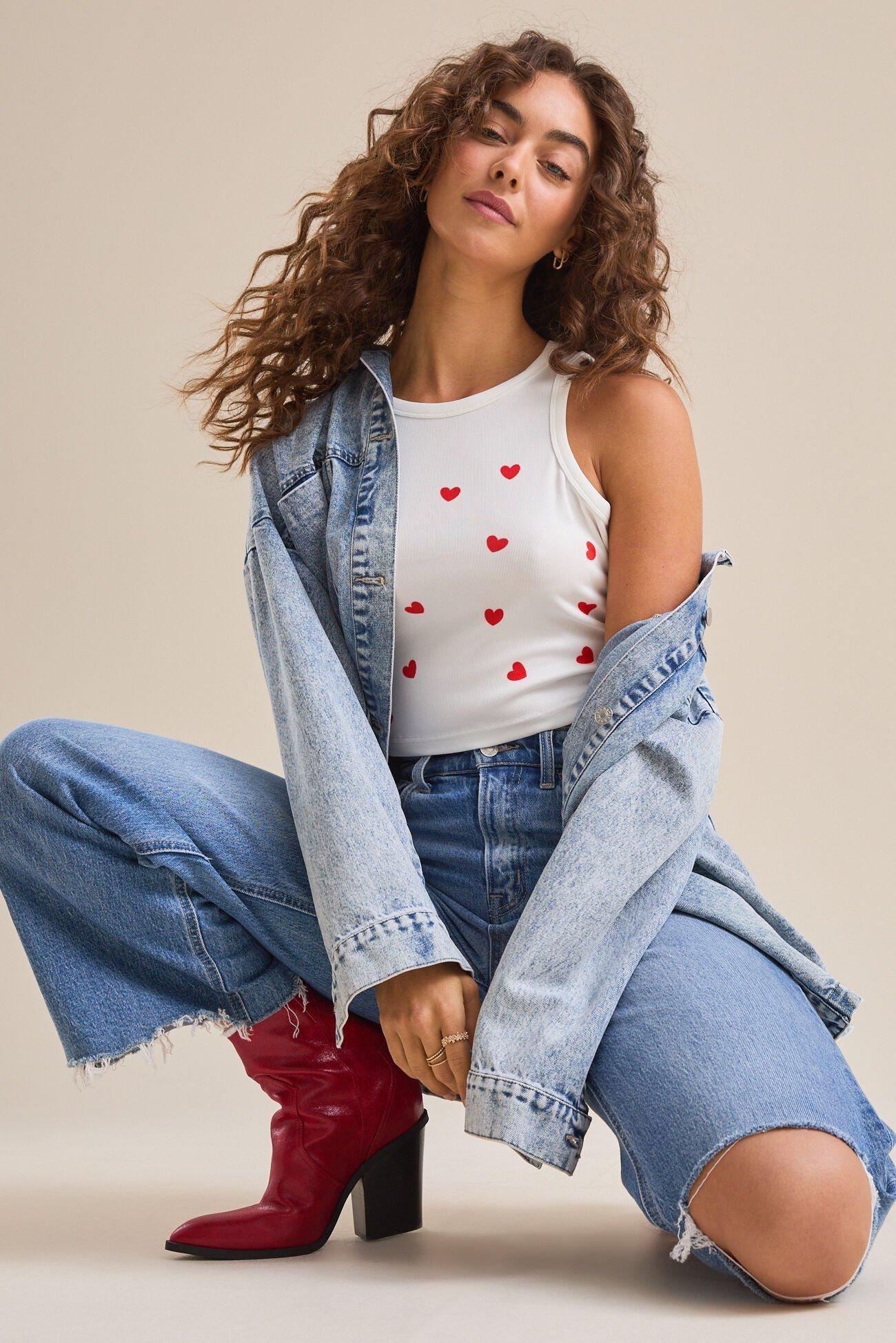 Jenn Hearts Cropped Tank Product Image