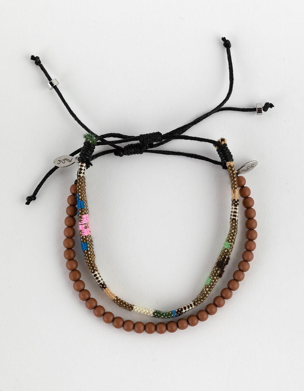 FULL TILT 2 Pack Classic And Beaded Bracelets - BROWN COMBO Product Image