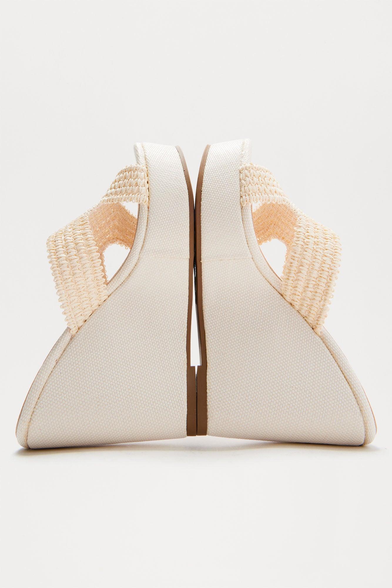 Lilo Raffia Platform Wedges - Ivory Product Image