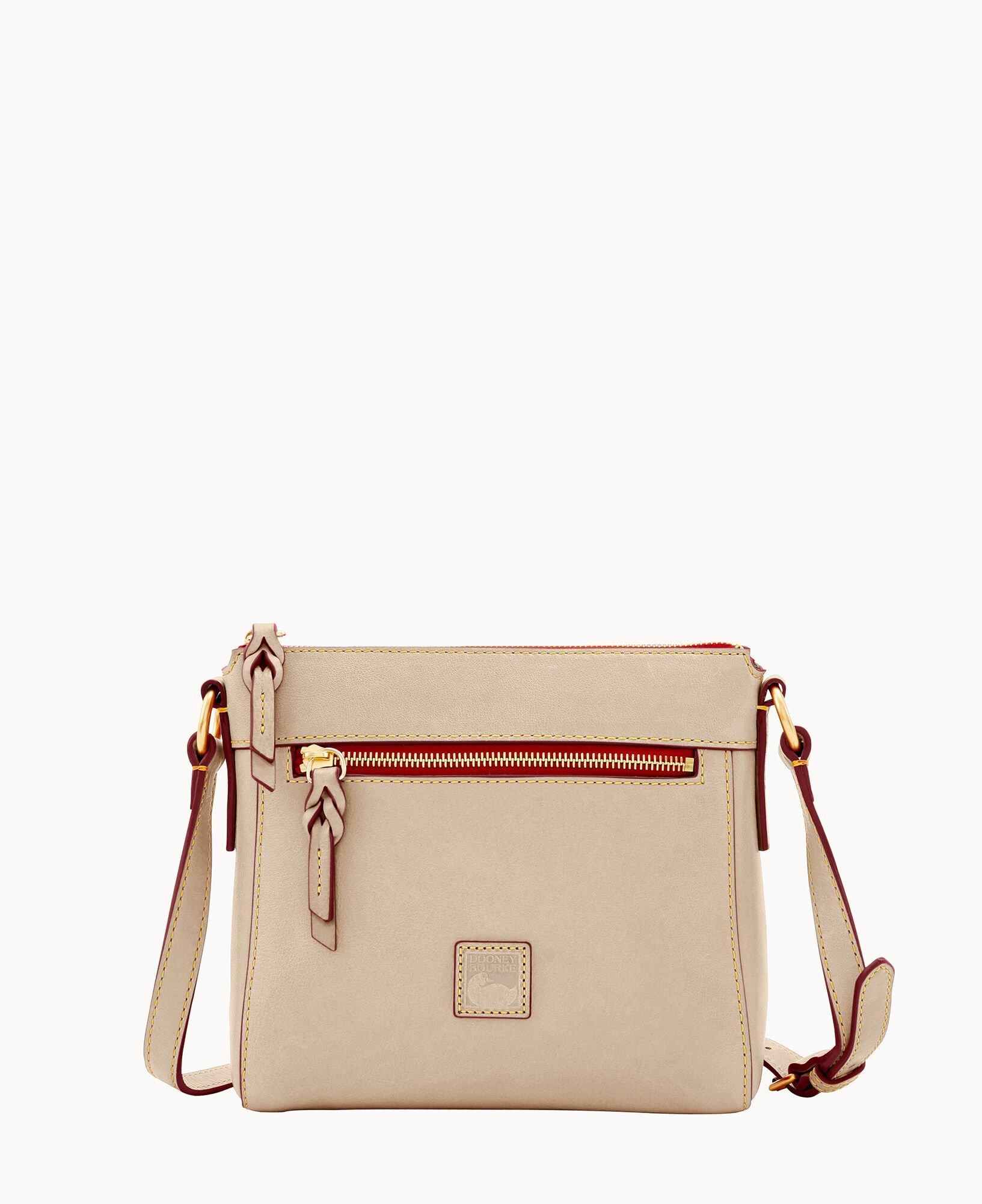 Dooney & Bourke Womens Florentine Allison Crossbody Leather Shoulder Bag in Ecru Product Image