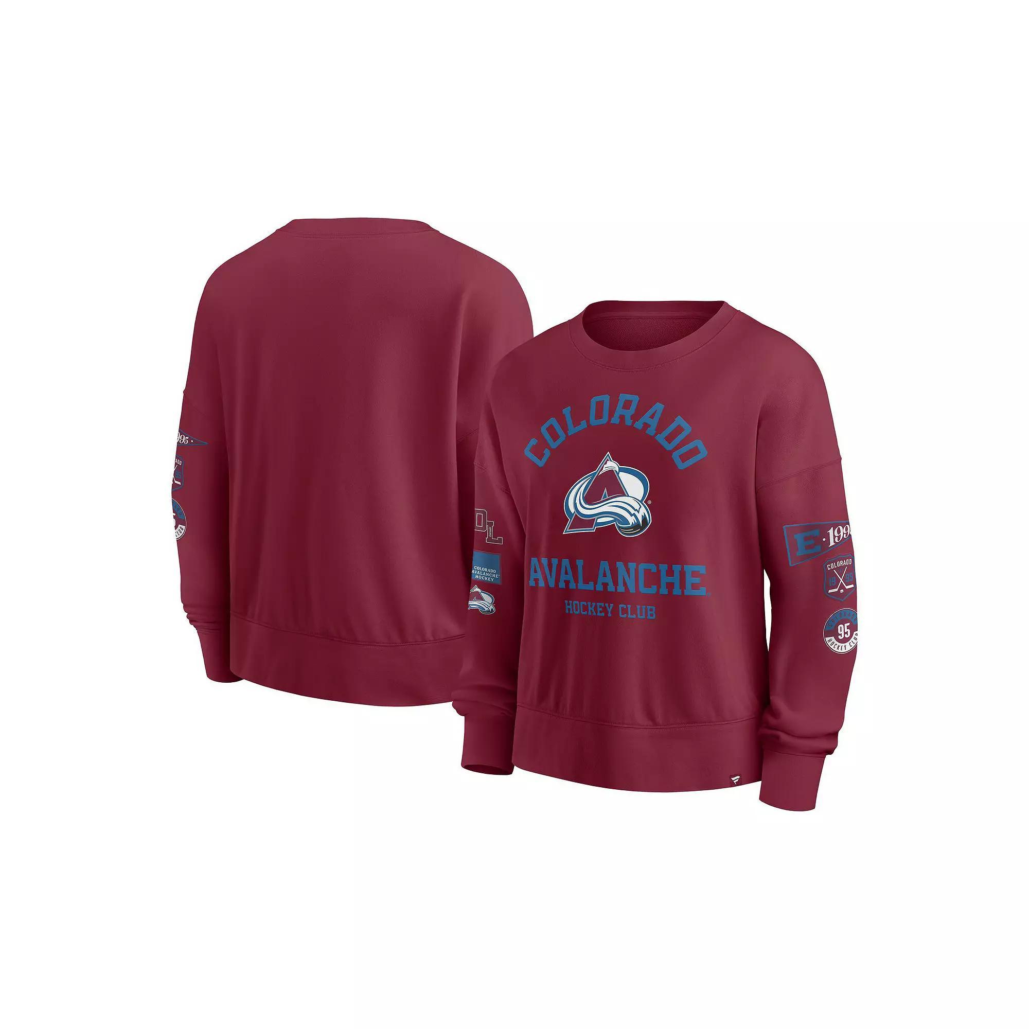 Women's Fanatics Burgundy Colorado Avalanche Go Team Pullover Sweatshirt, Size: XL, Med Re Product Image