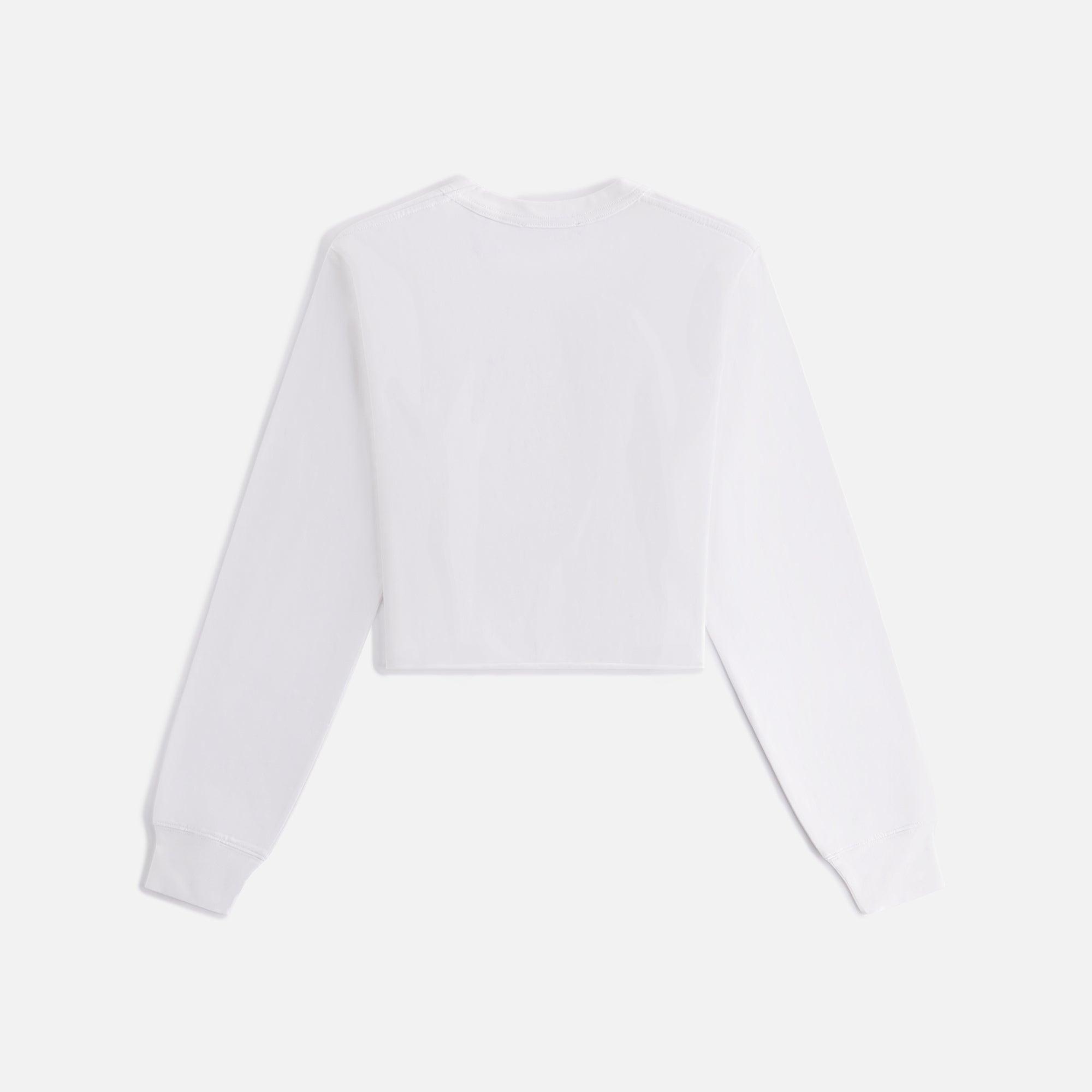 Kith Women Lucy Cropped Long Sleeve II Tee - White Female Product Image
