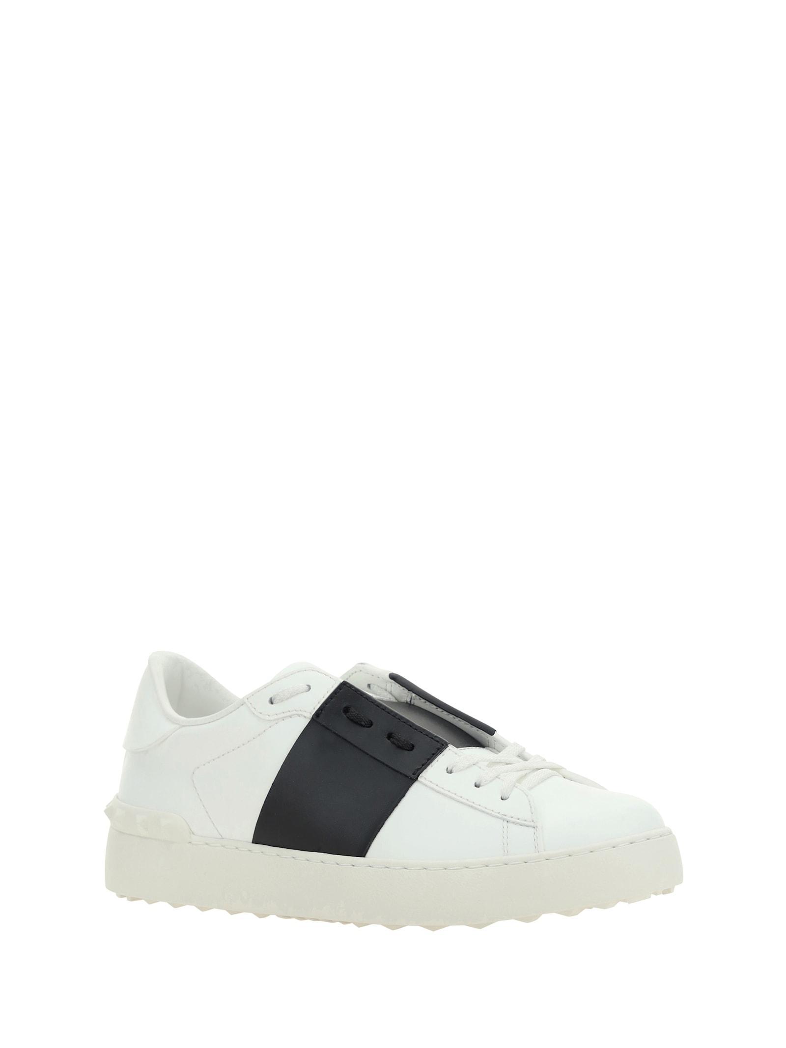 VALENTINO GARAVANI Open Sneakers Lace-free Slip-on In Bianco/nero/bianco Product Image