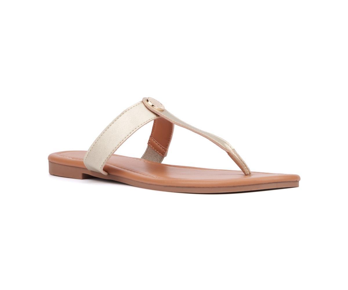 New York & Company® Adonia Women's Thong Sandals, Size: 7.5, Black Product Image