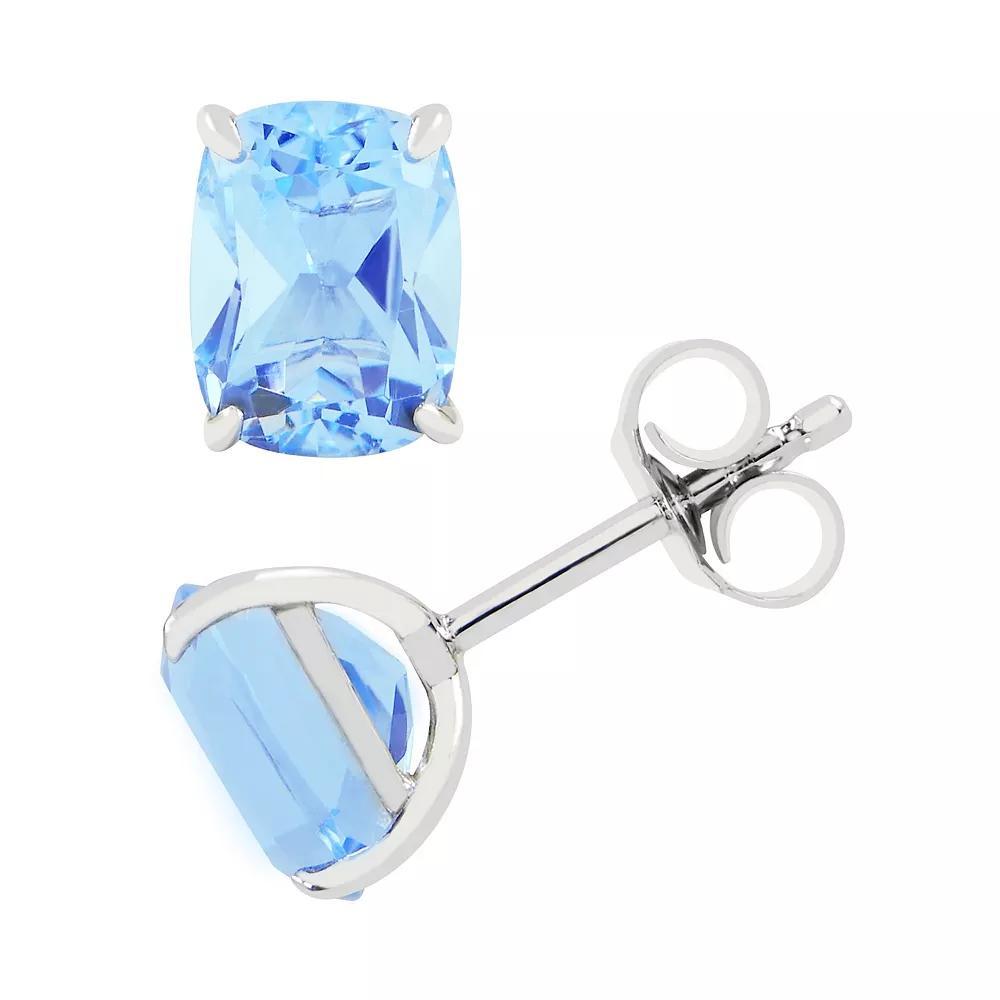 SIRI USA by TJM Sterling Silver Simulated Quartz Rock Candy Cushion Stud Earrings, Women's Product Image