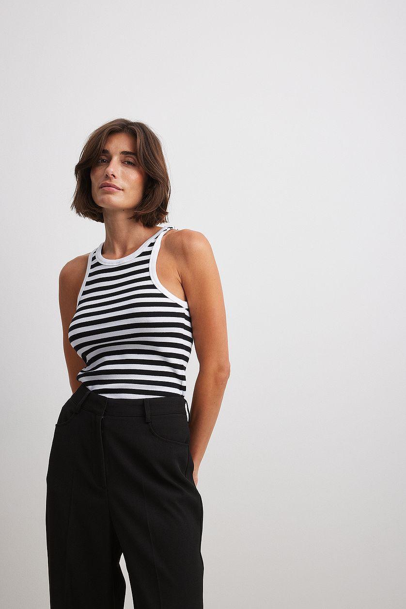 Striped Ribbed Tank Product Image