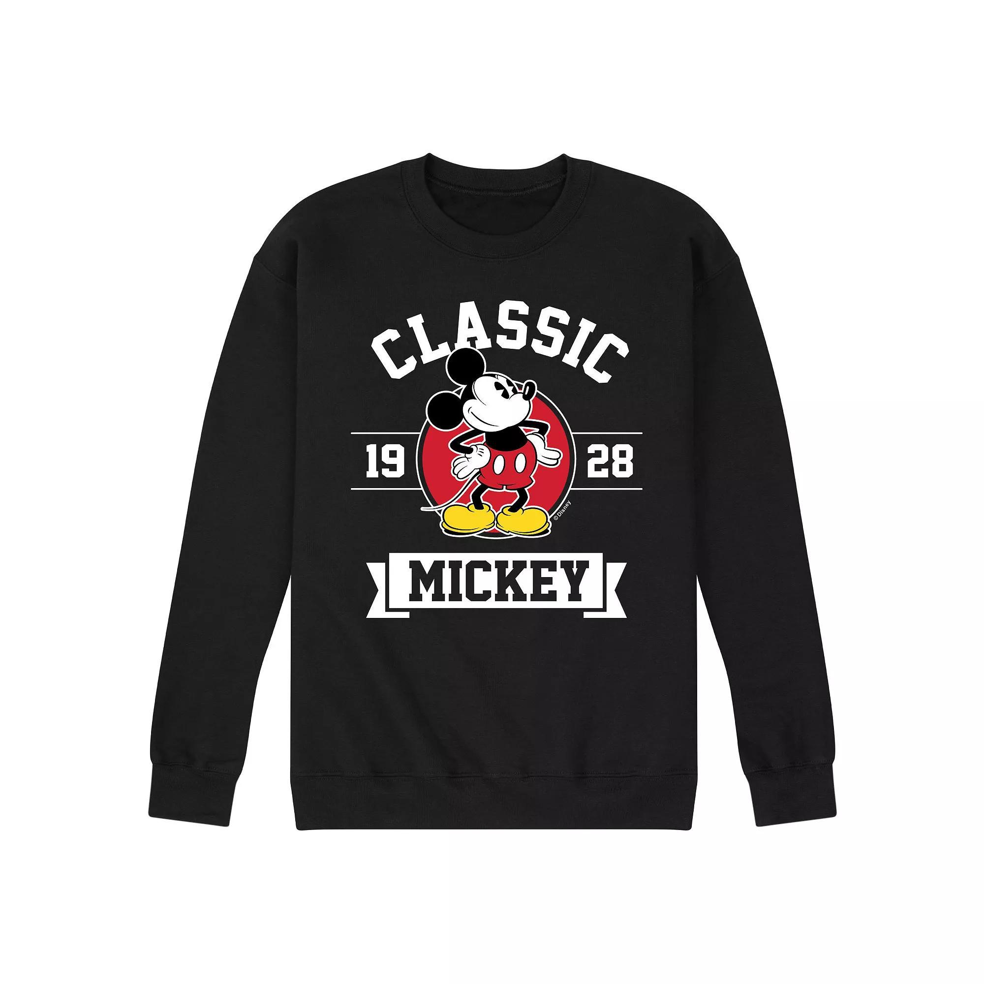 Disneys Mickey Mouse Mens Classic 1928 Fleece Sweatshirt Blue Product Image