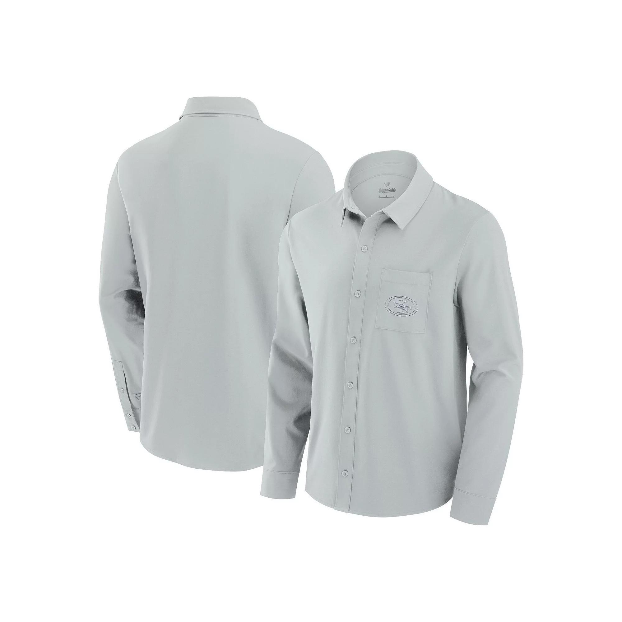 Men's Fanatics Light Blue New York Giants Front Office Long Sleeve Button-Up Shirt, Size: 3XL Product Image