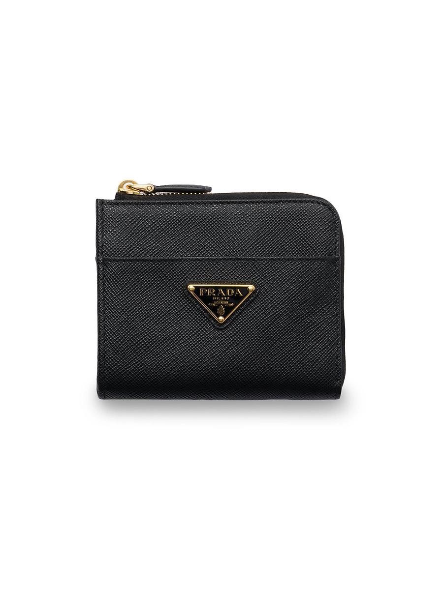 Womens Small Saffiano Leather Zipper Wallet Product Image