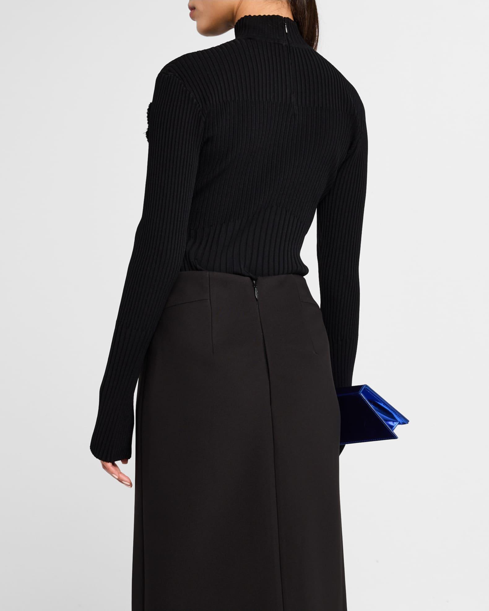 Valeria Rib-Knit Pom Pom Top Product Image