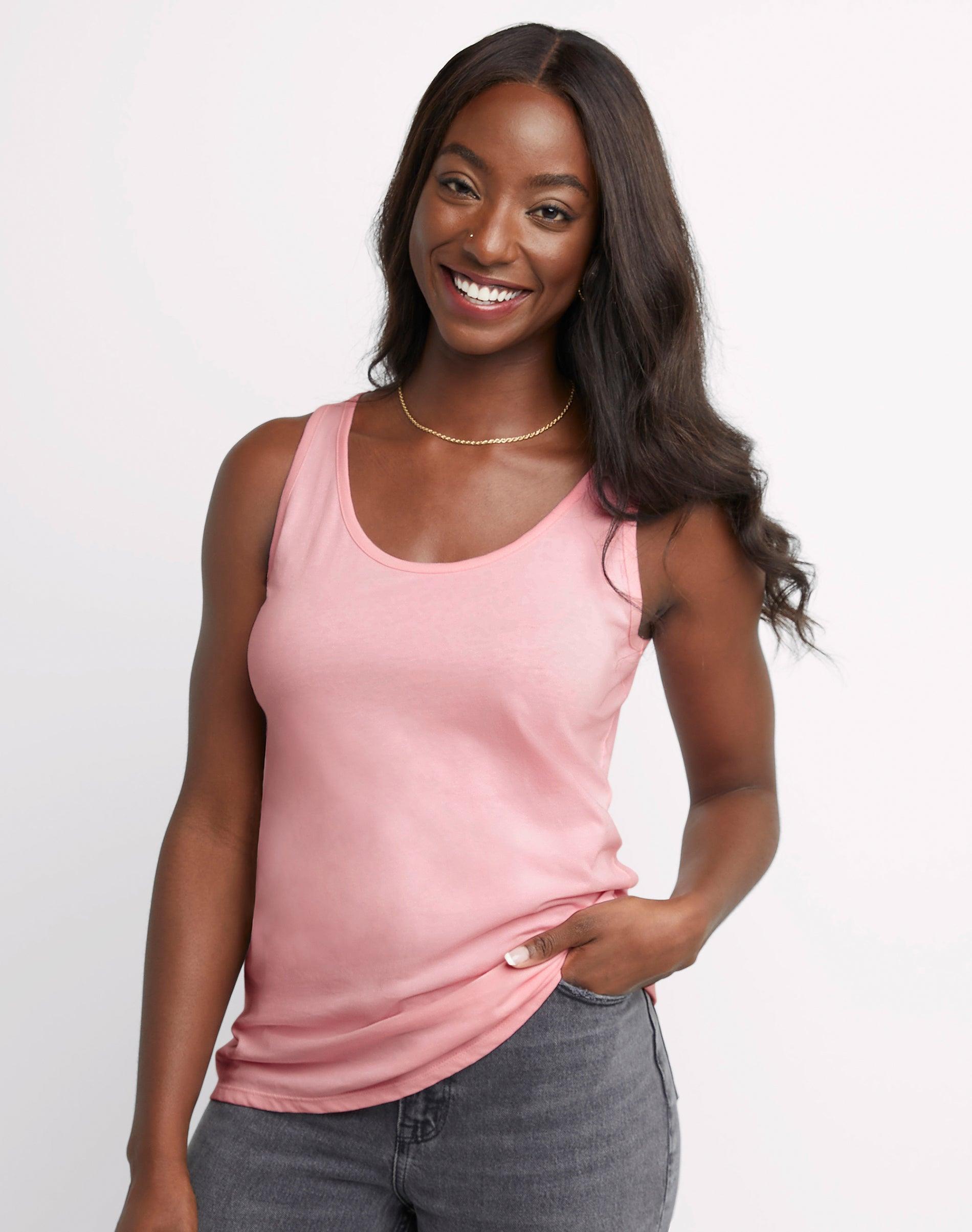 Hanes Womens Scoopneck Cotton Jersey Tank White XL Product Image