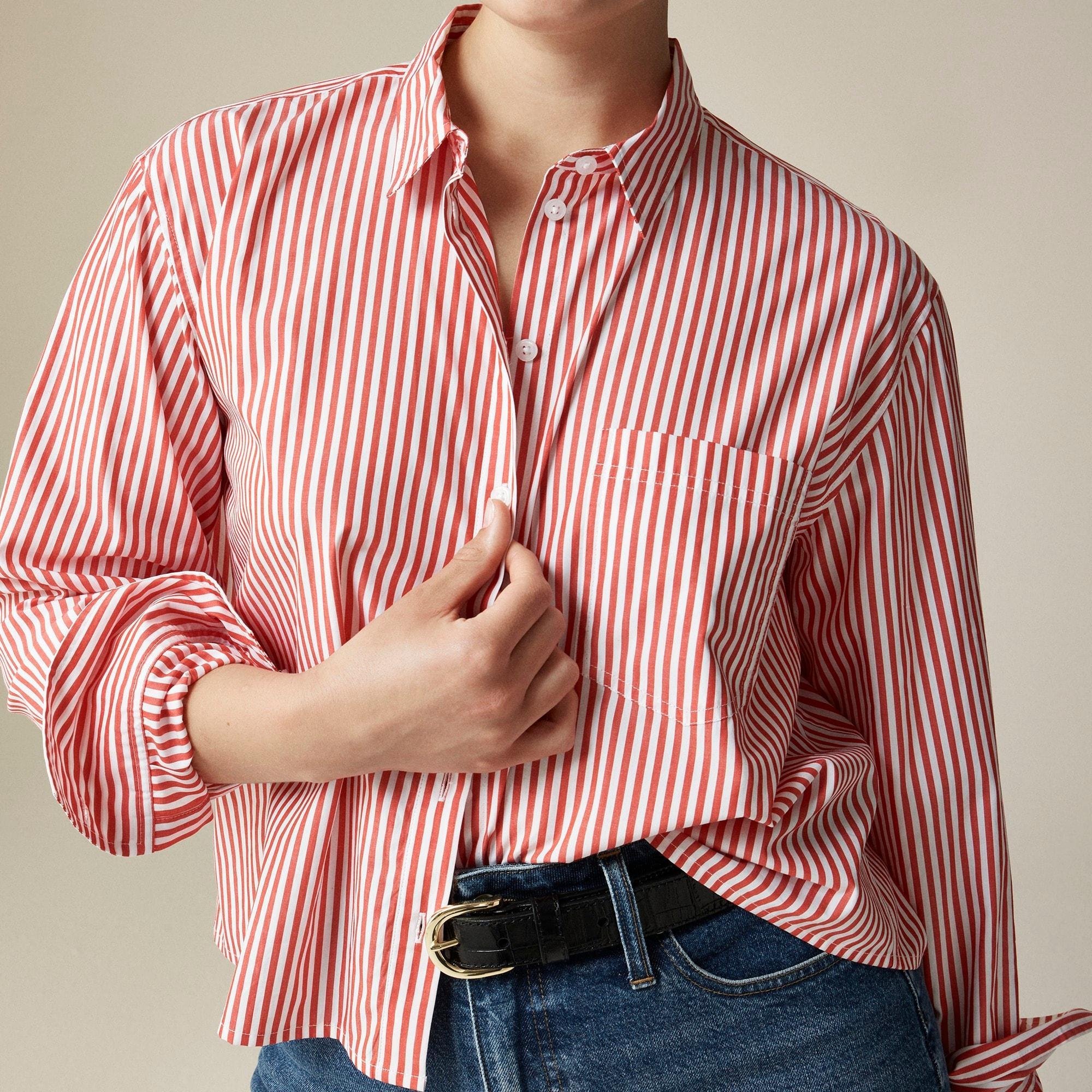 Cropped button-up shirt in Bartram stripe Product Image