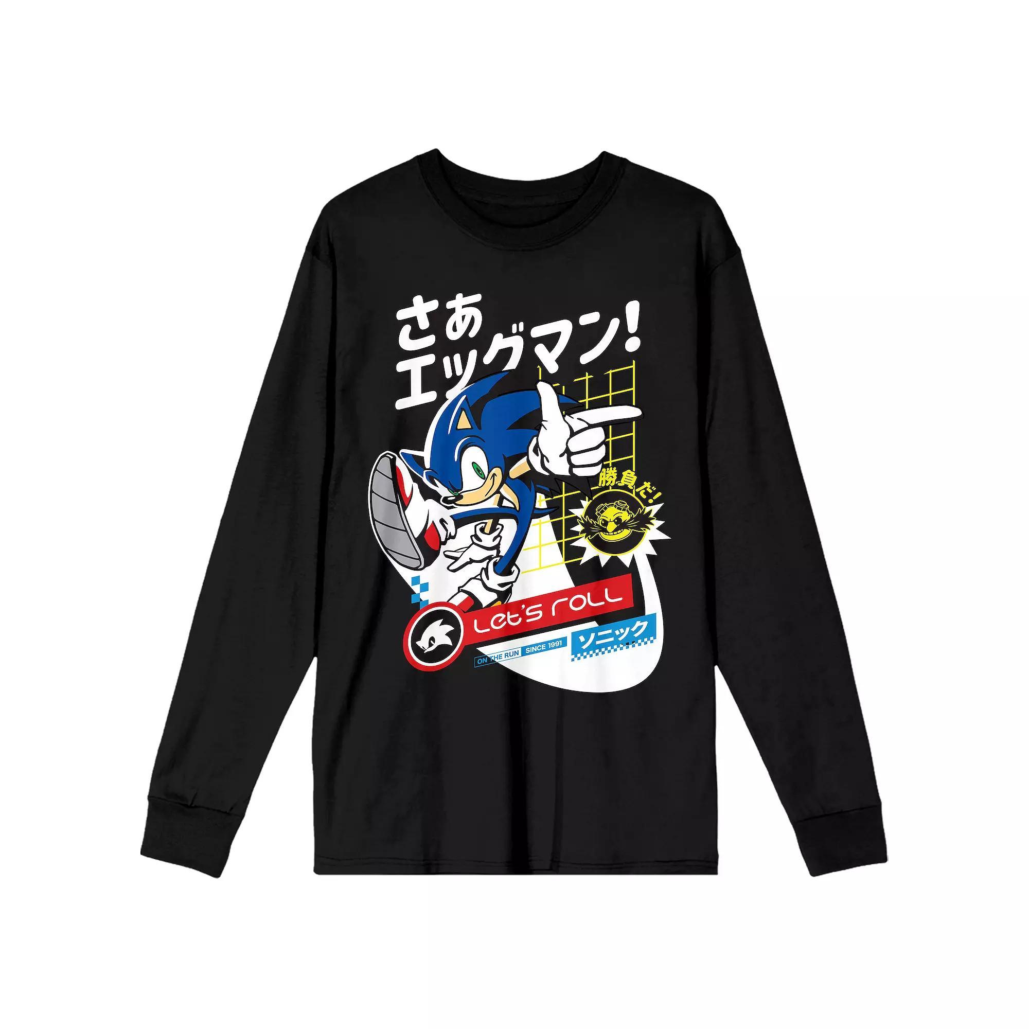 Men's Sonic the Hedgehog Tee, Size: Medium, Black Product Image