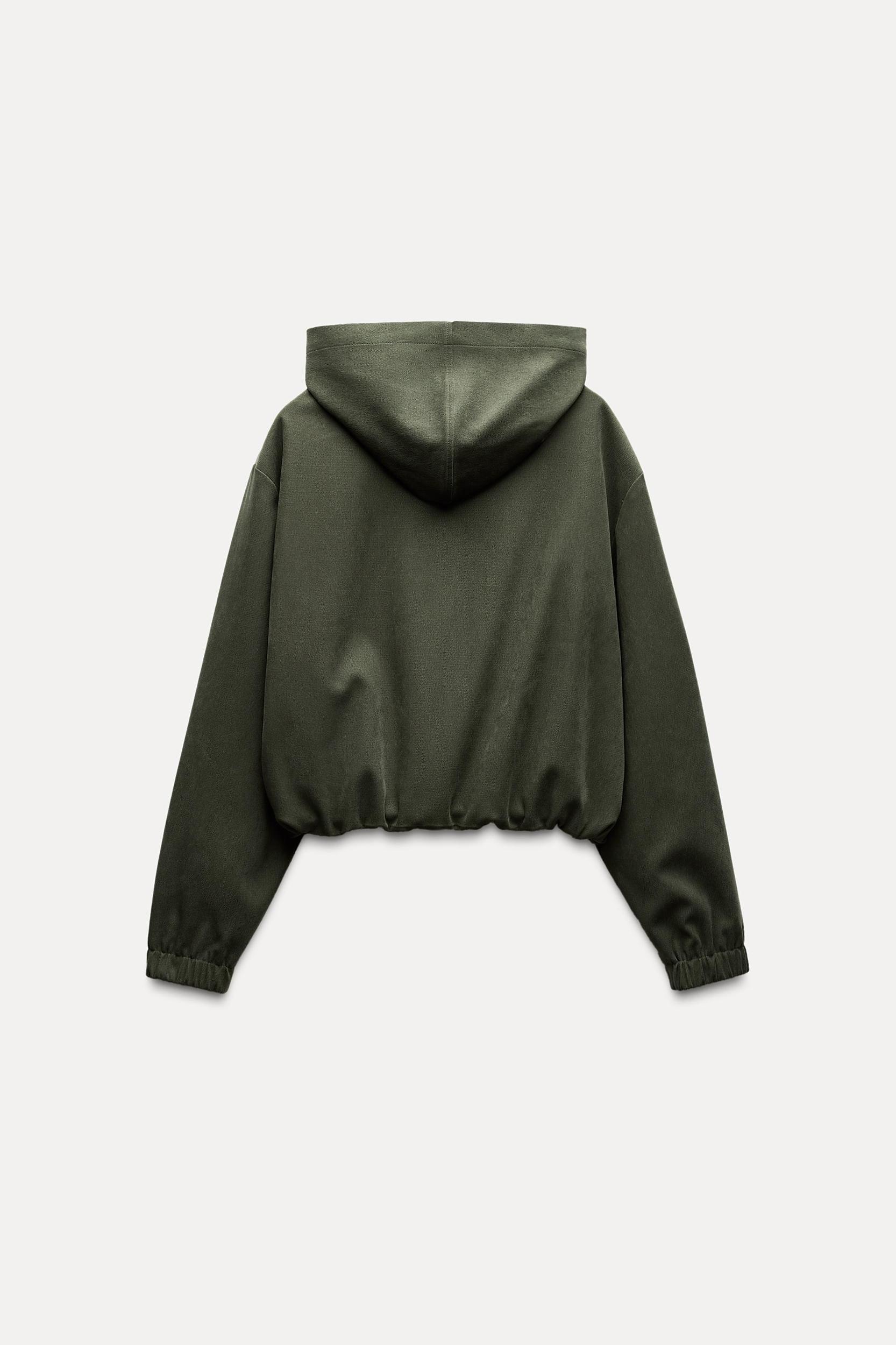 TEXTURE HOODIE BOMBER JACKET Product Image