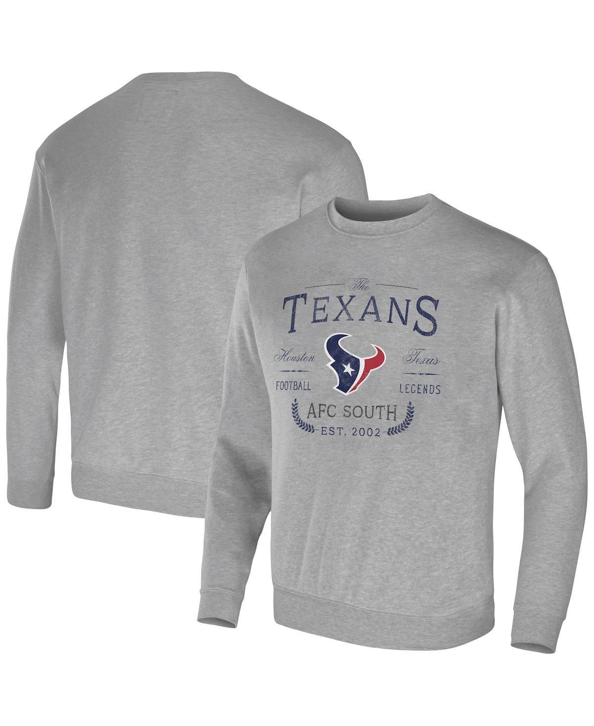 Men's NFL x Darius Rucker Collection by Fanatics Heather Gray Houston Texans Pullover Sweatshirt, Size: 2XL, Grey Product Image