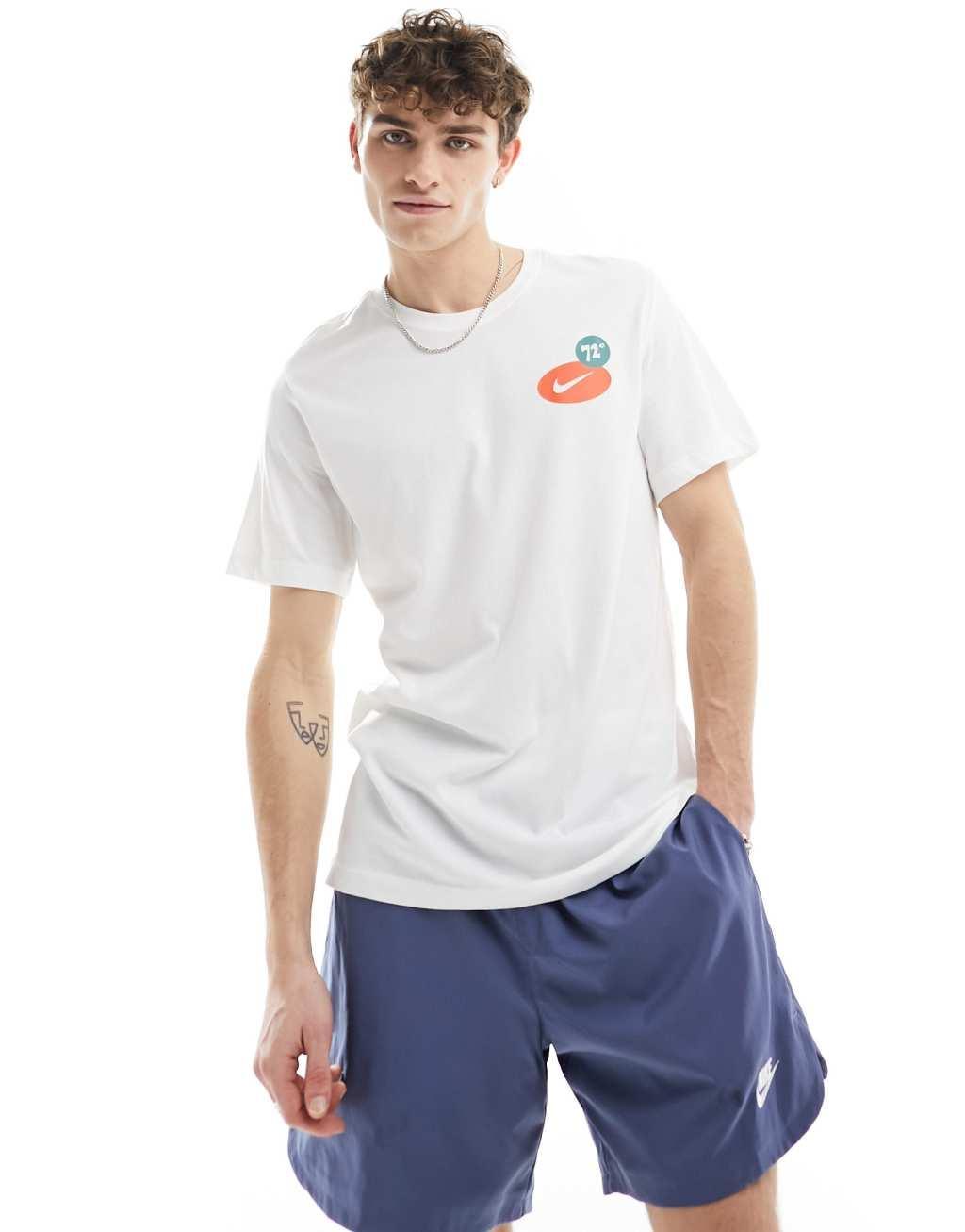 Nike Training Dri-FIT Back Print t-shirt in white Product Image