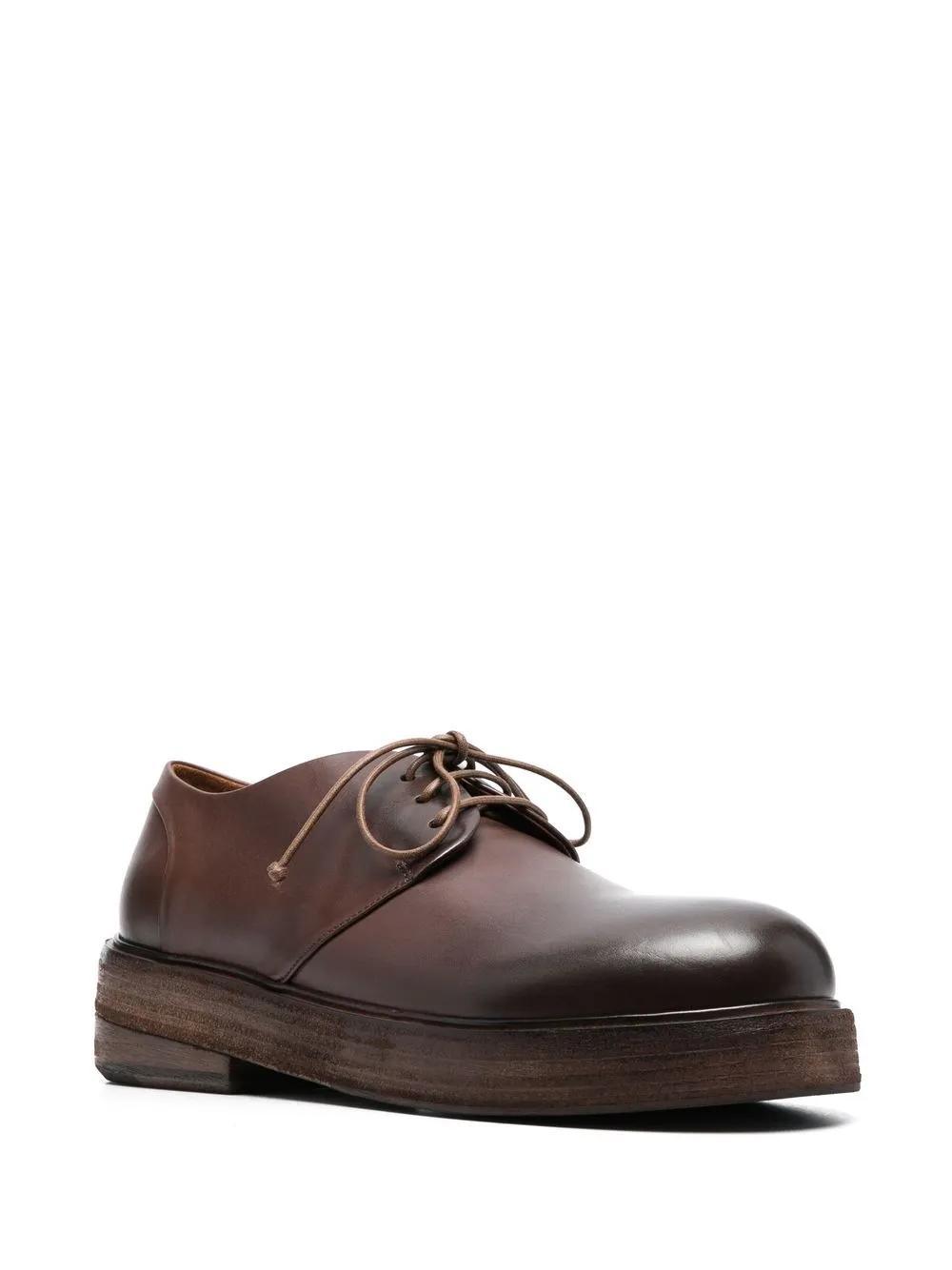 leather lace-up derby shoes Product Image