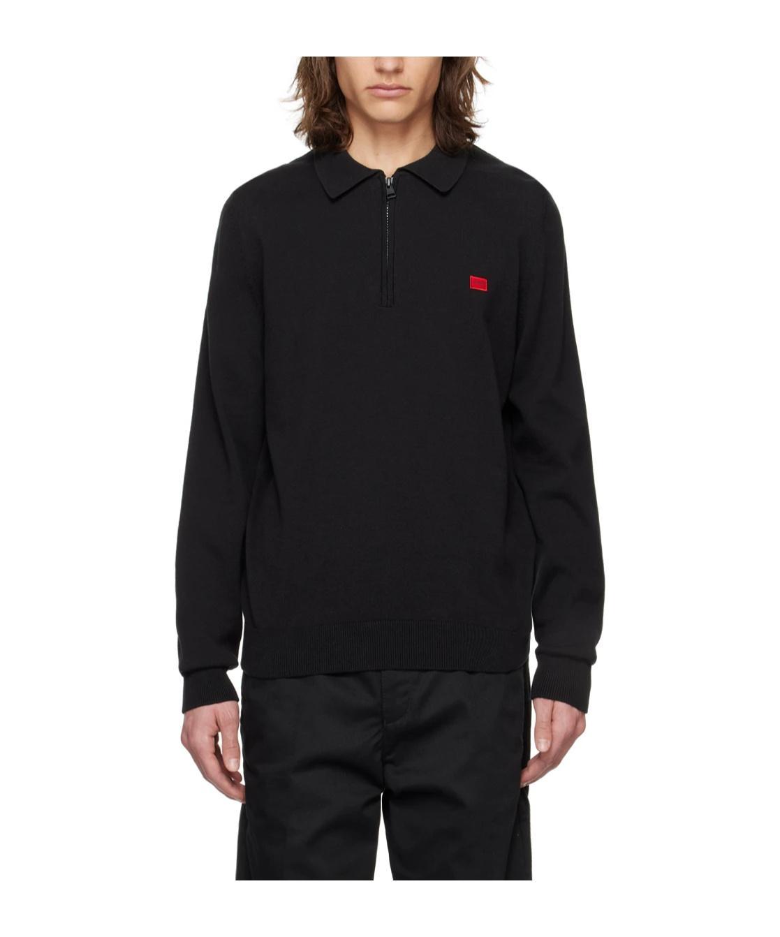 HUGO BOSS Half-zipper Polo Shirt In Black Product Image