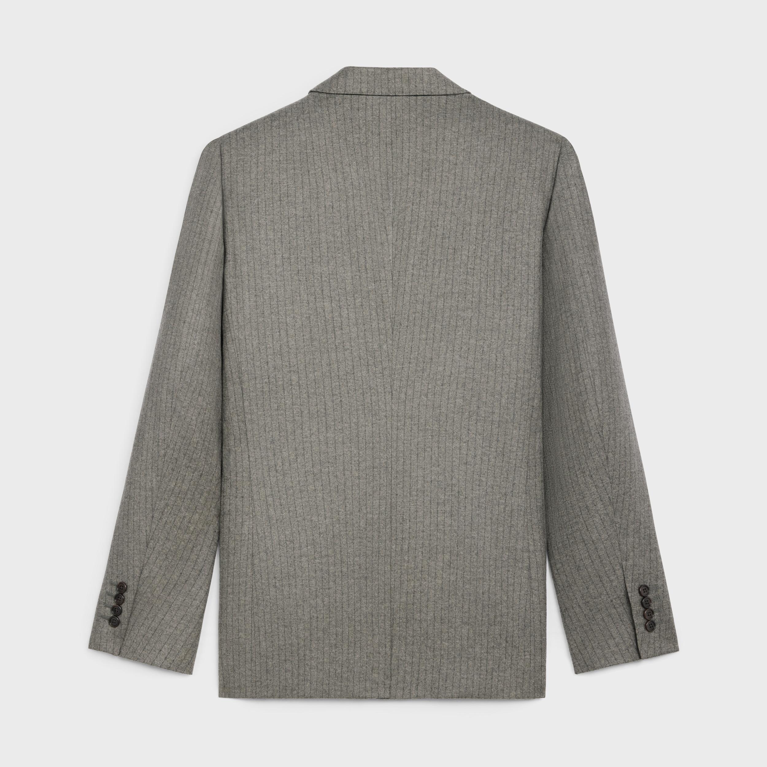 classic jacket in striped flannel Product Image