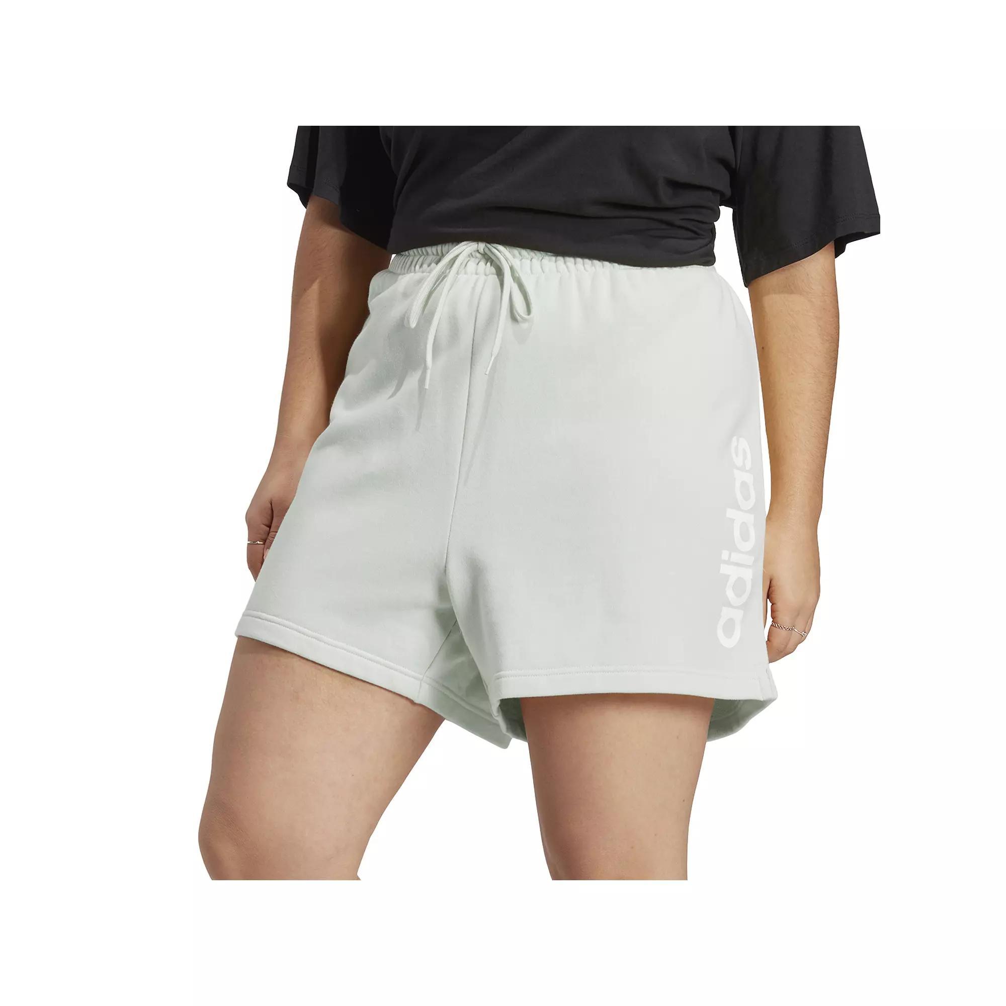 Plus Size adidas Essentials Linear French Terry Shorts, Womens Product Image