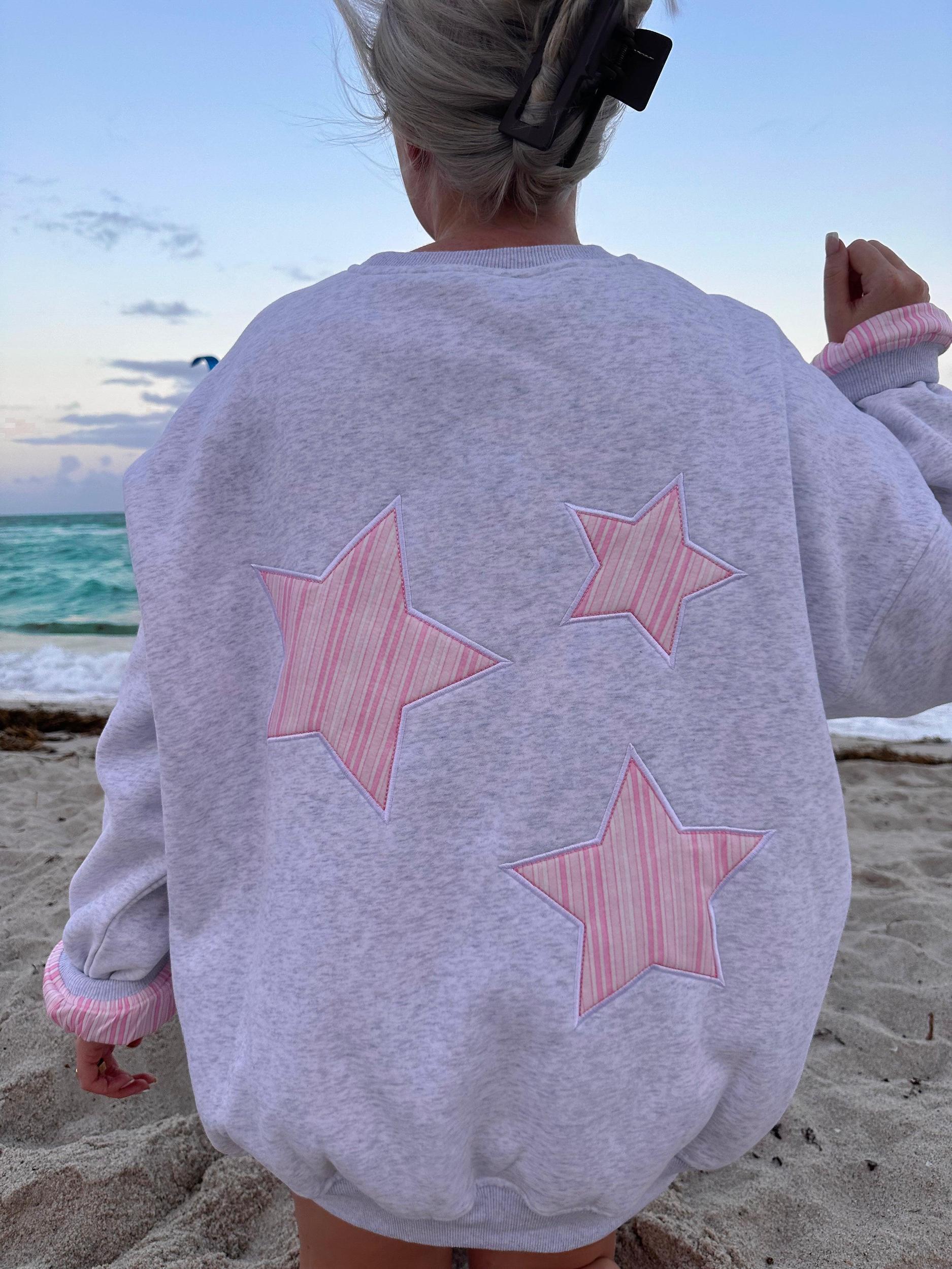 Star Lux Striped Sweatshirt Product Image