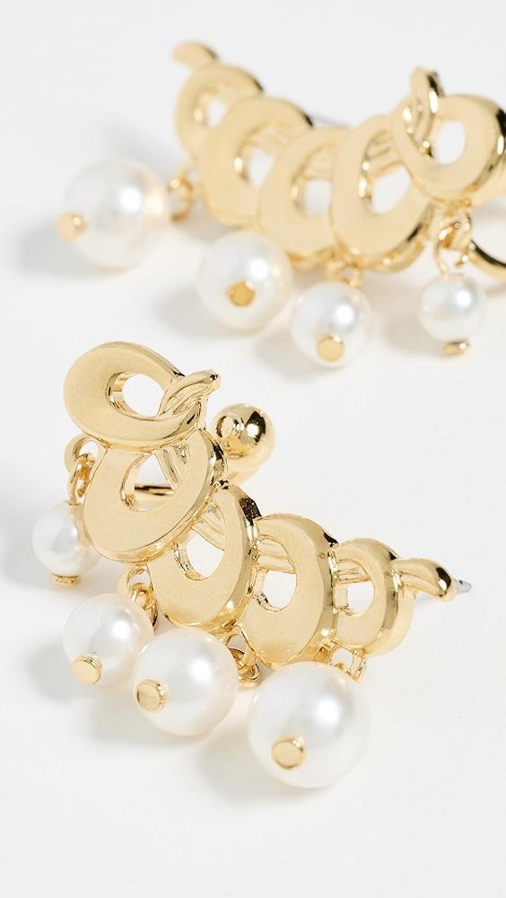 LELET NY Arlo Pearl Dangle Climber Earrings | Shopbop Product Image