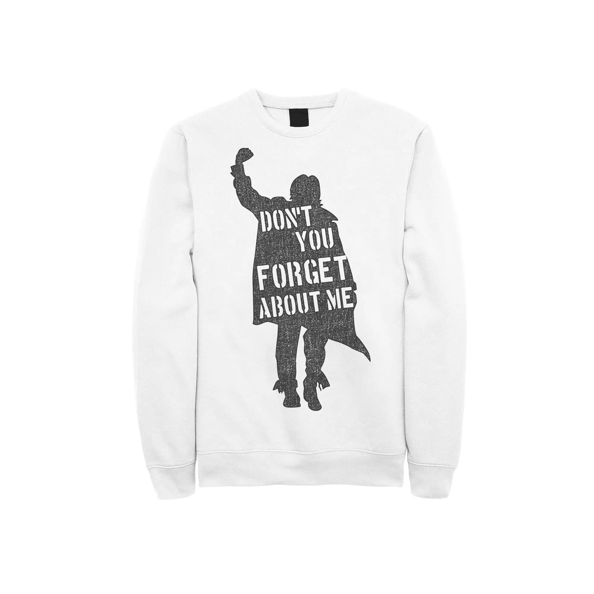 Men's Breakfast Club "Don't You Forget About Me" Silhouette Sweatshirt, Size: Small, White Product Image