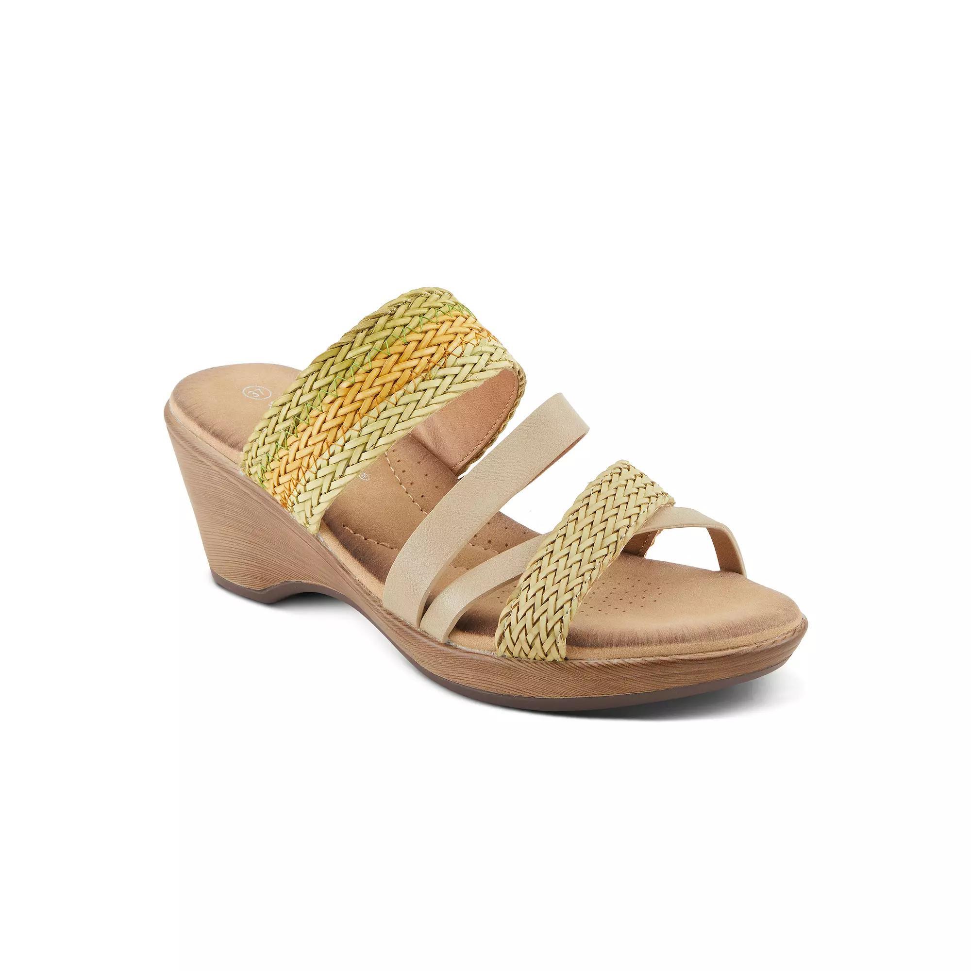 Patrizia Lyric Women's Woven Slip-On Wedge Sandals, Size: 40, Light Green Team Product Image