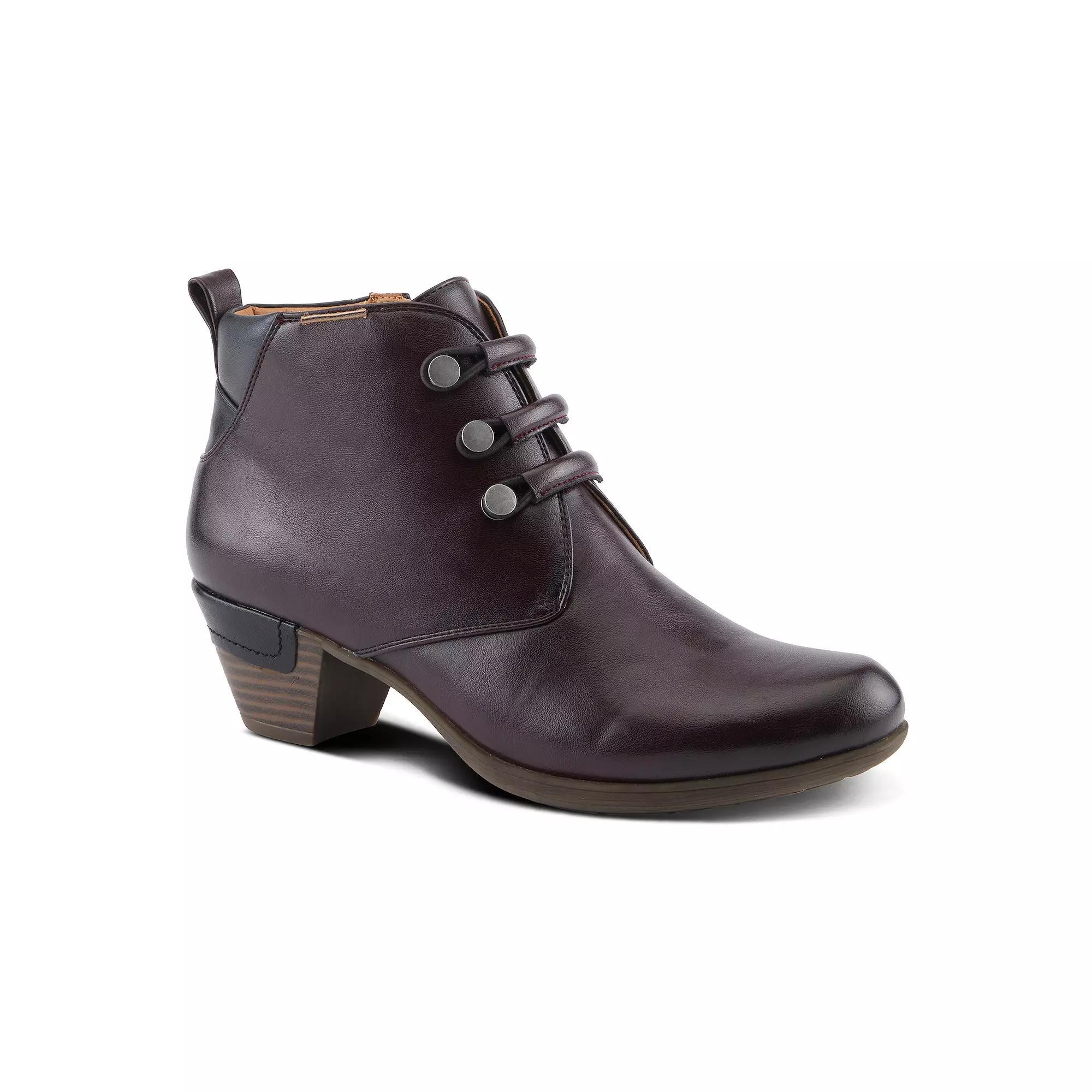 Patrizia Dejah Women's Button Strap Stacked Heel Ankle Boots, Size: 38, Red Product Image