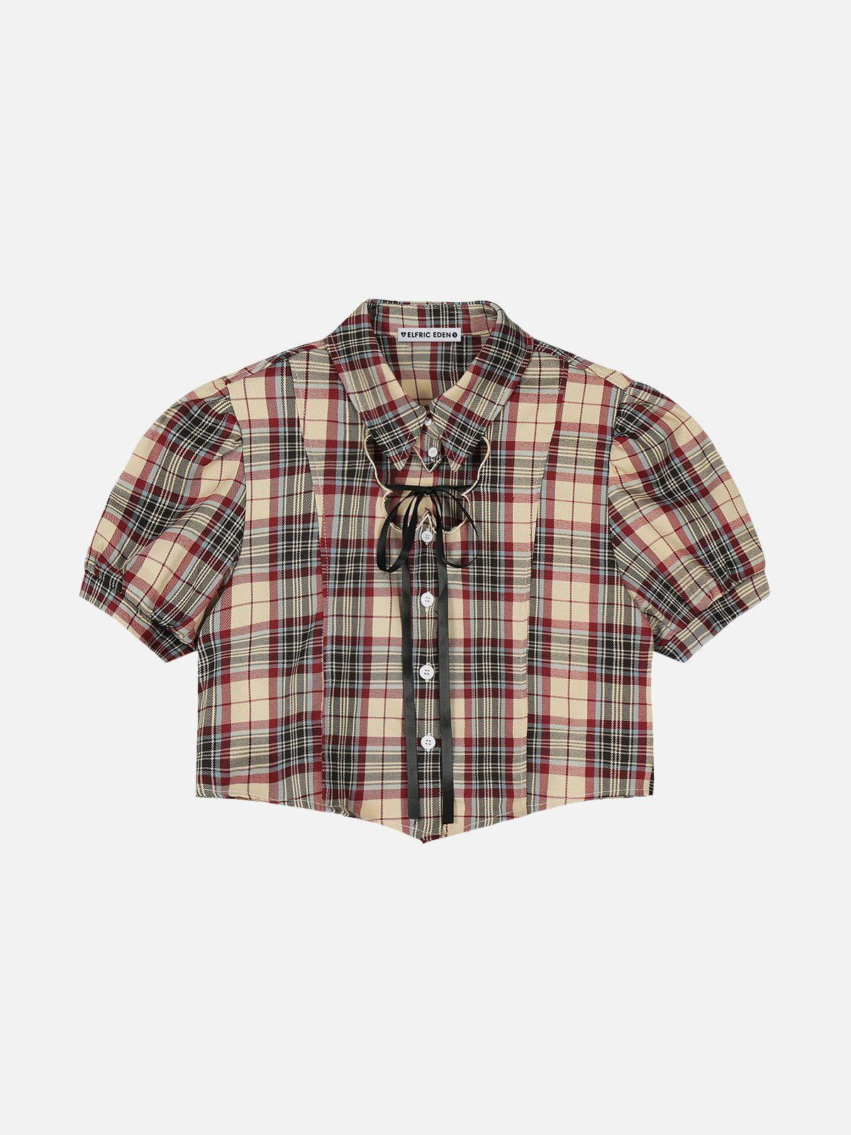 Aelfric Eden Plaid Cropped Shirt Female Product Image