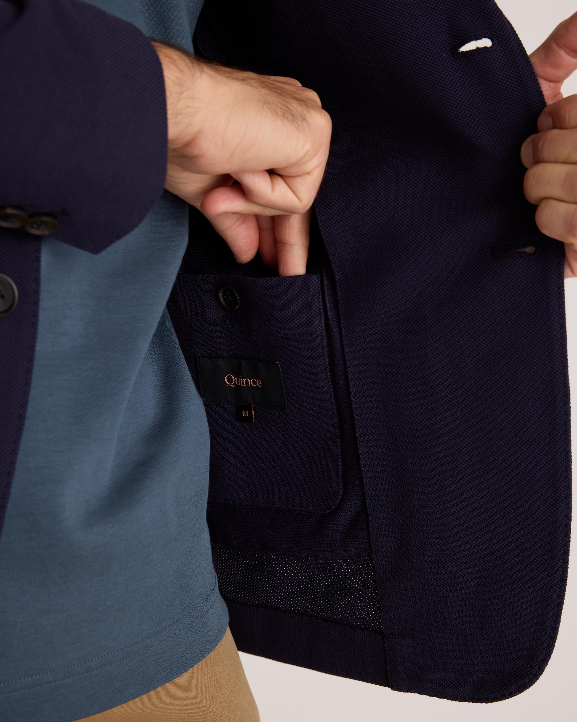 Quince | Men's Cotton Pique Knit Blazer Organic Cotton Product Image