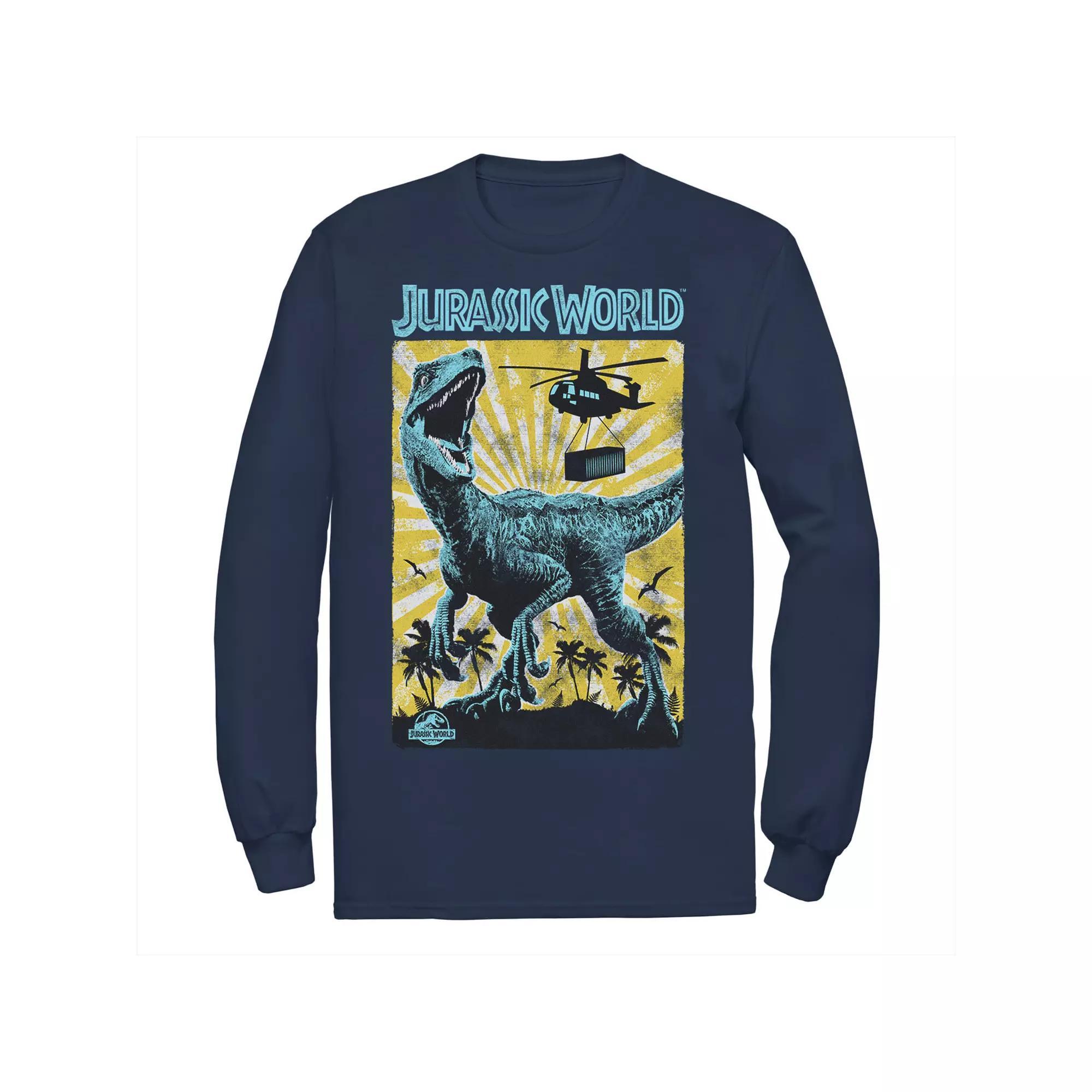 Men's Jurassic World T-Rex Color Pop Retro Poster Tee, Size: Small, Black Product Image