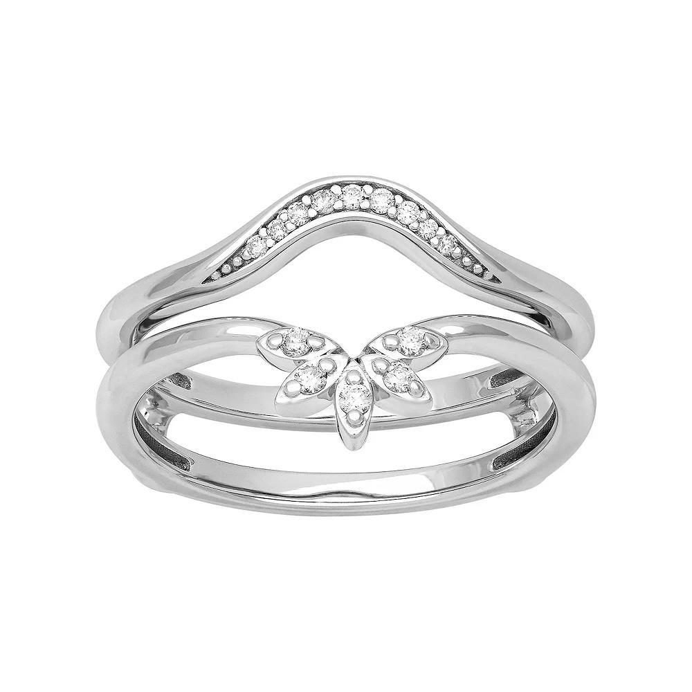 Love Always 10k White Gold Diamond Accent Enhancer Ring, Women's, Size: 9, 10k Whgold Product Image