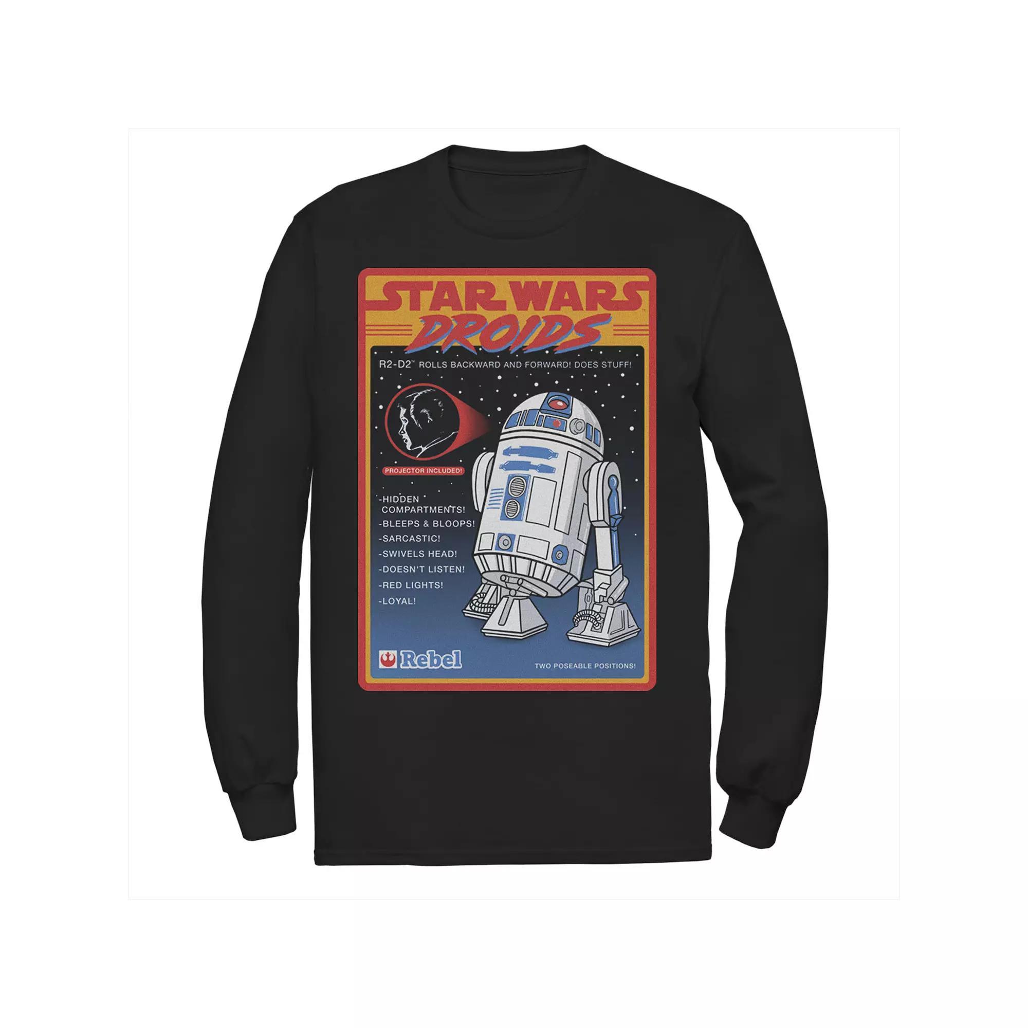 Mens Star Wars Droids R2-D2 Advertisement Poster Long Sleeve Graphic Tee Product Image