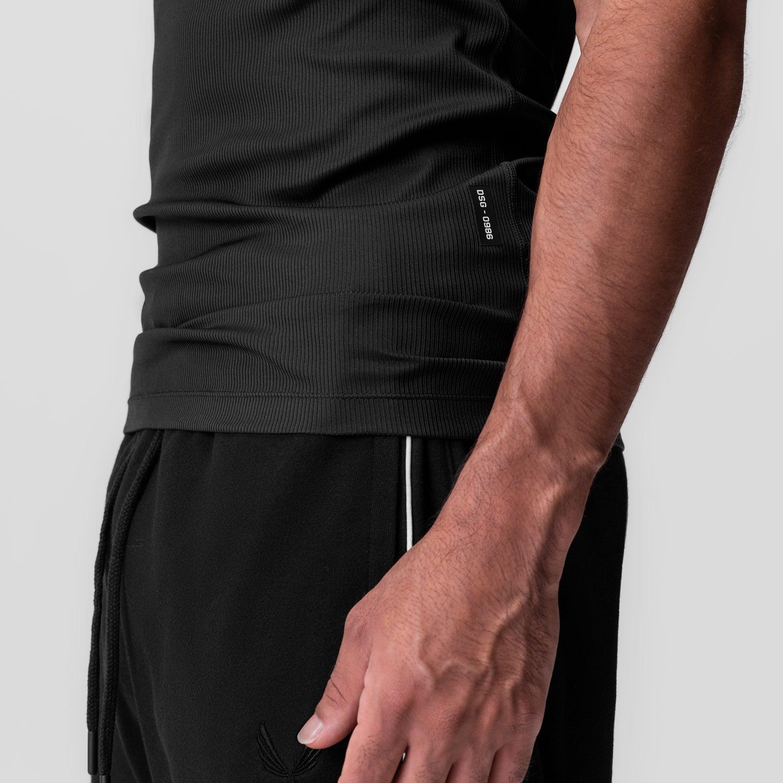 0986. Creora® Tech Ribbed Tank - Space Grey Product Image