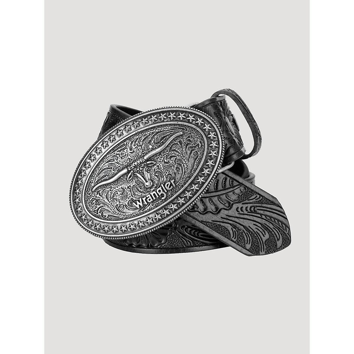 Men's Trophy Buckle Embossed Belt Product Image