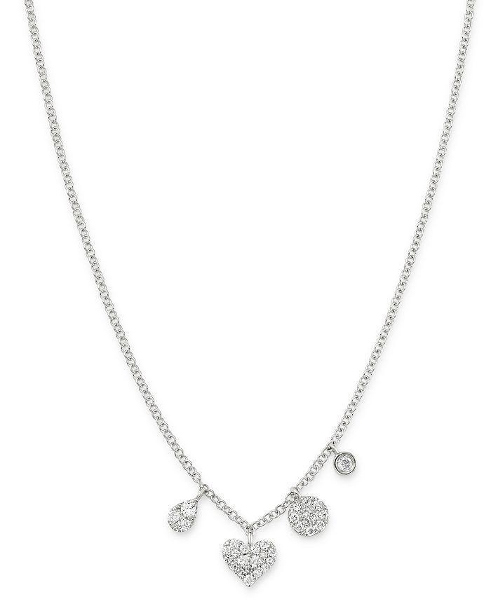 MEIRA T 14k White Gold Diamond Starburst Necklace, 18 Product Image