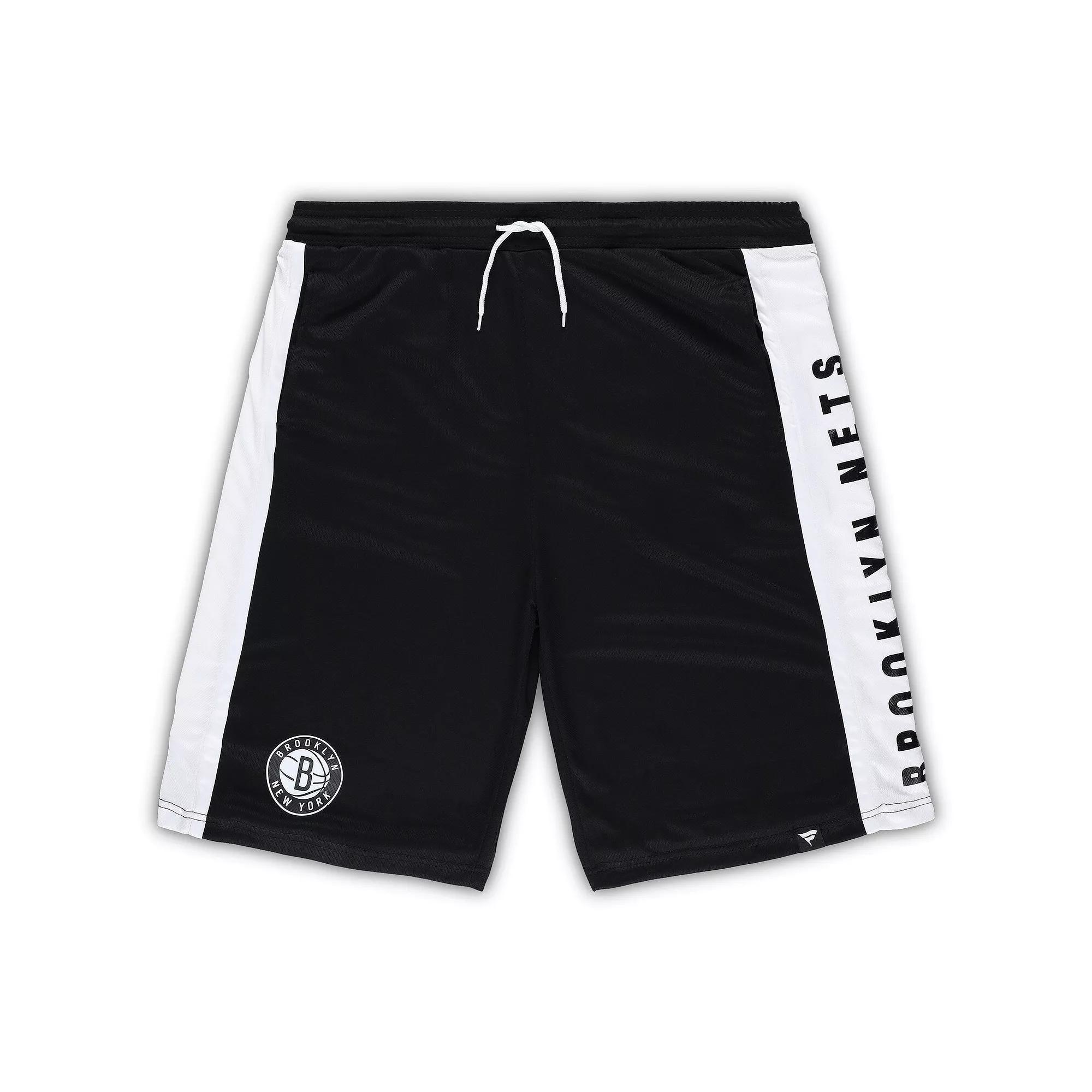Men's Fanatics Branded Black Brooklyn Nets Big & Tall Referee Iconic Mesh Shorts, Size: 4XB Product Image