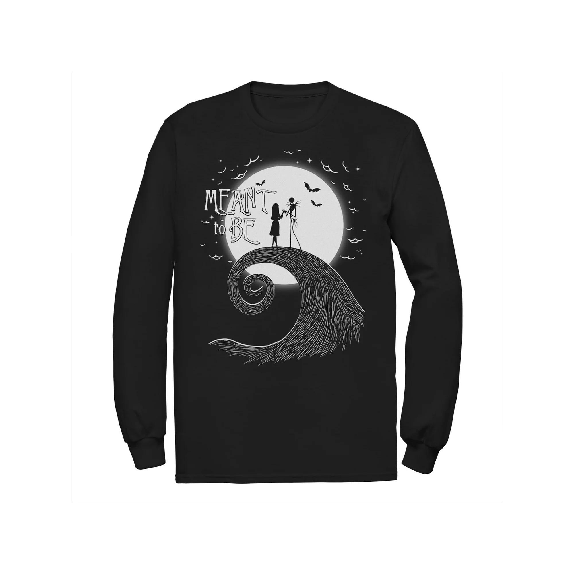 Disney's The Nightmare Before Christmas Big & Tall Jack And Sally Long Sleeve Tee, Men's, Size: 3XL, Black Product Image