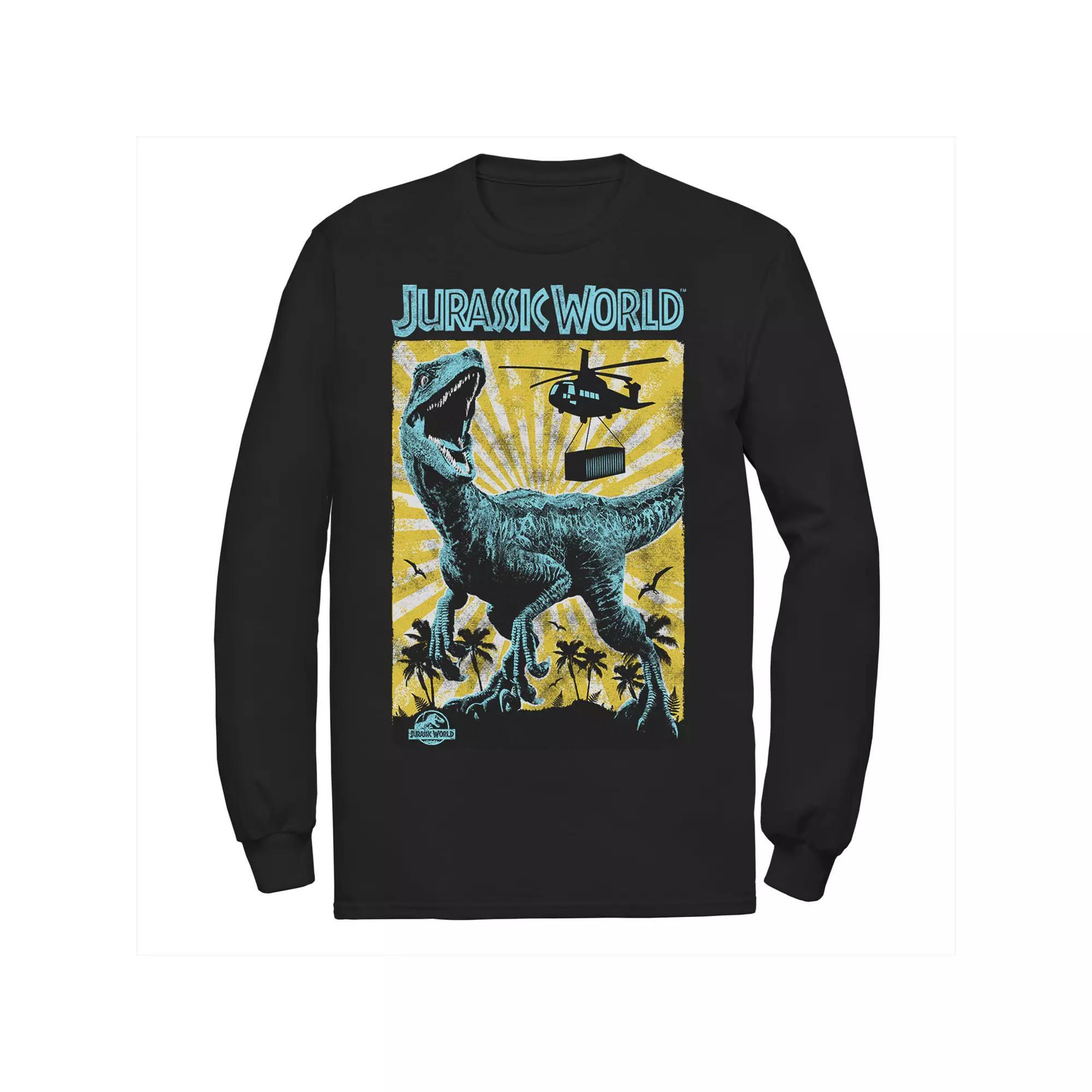 Men's Jurassic World T-Rex Color Pop Retro Poster Tee, Size: Small, Black Product Image
