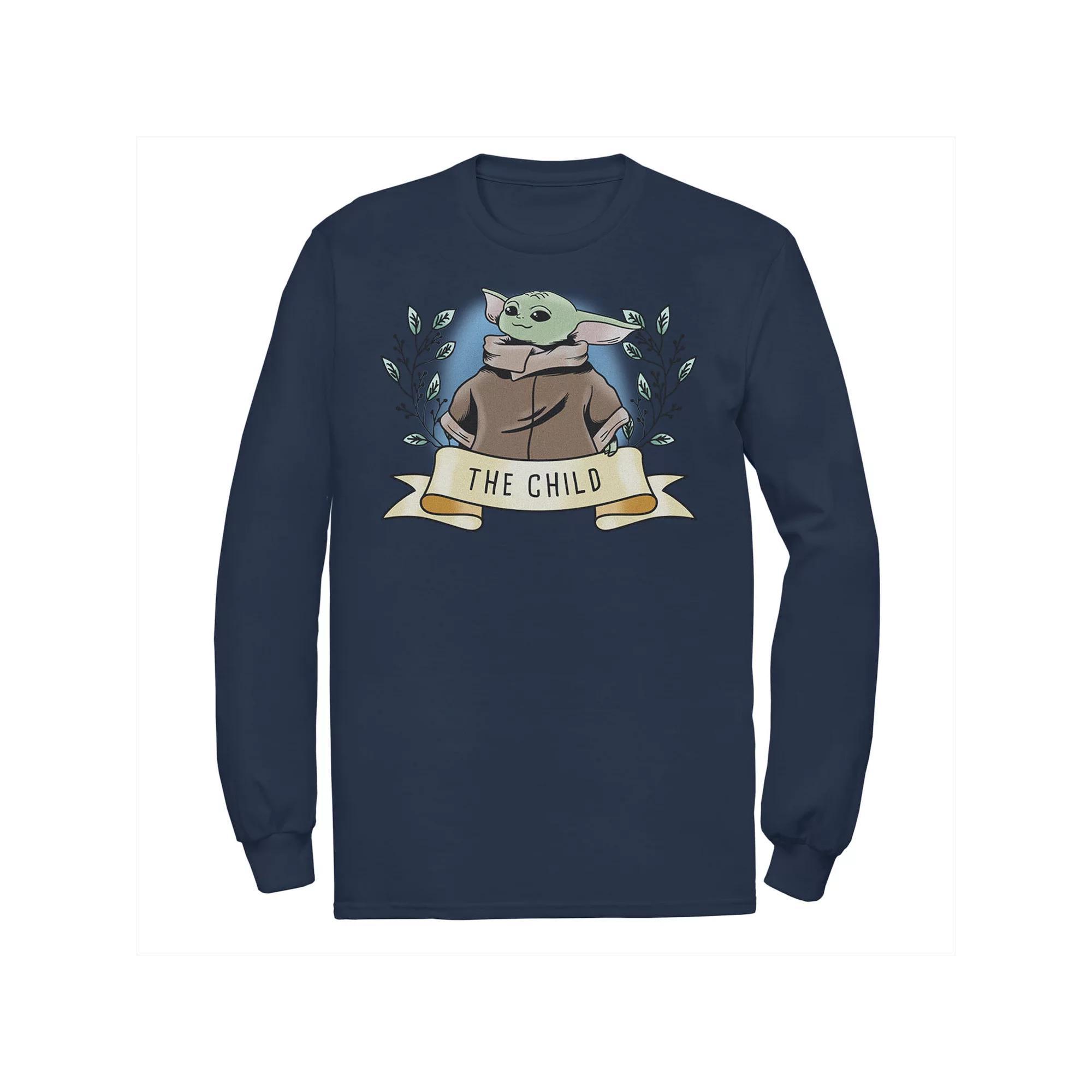 Men's Star Wars The Mandalorian The Child Banner Portrait Tee, Size: Large, Blue Product Image