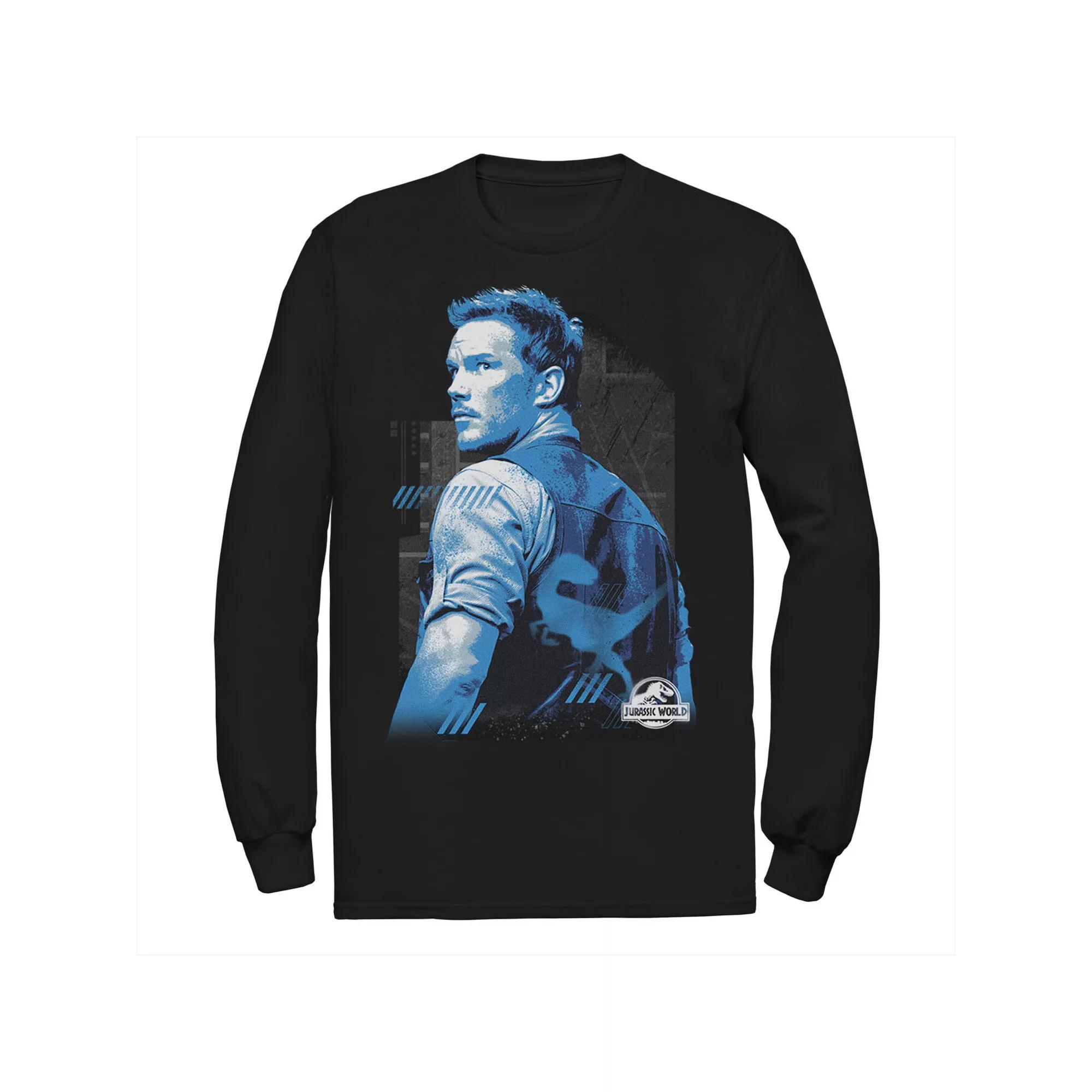 Men's Jurassic World Owen Blue Tone Portrait Tee, Size: Large, Black Product Image