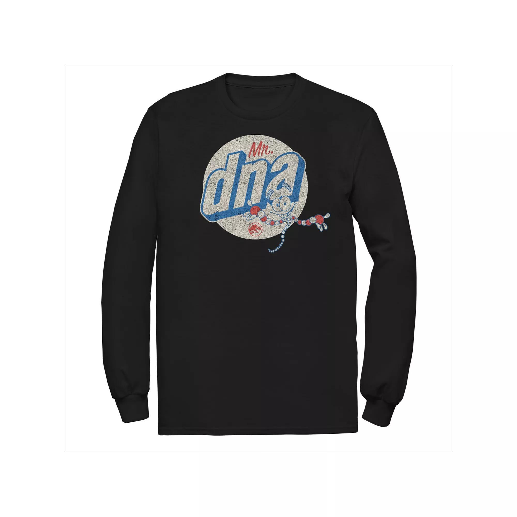 Men's Jurassic World Vintage Mr. DNA Logo Tee, Size: Large, Black Product Image