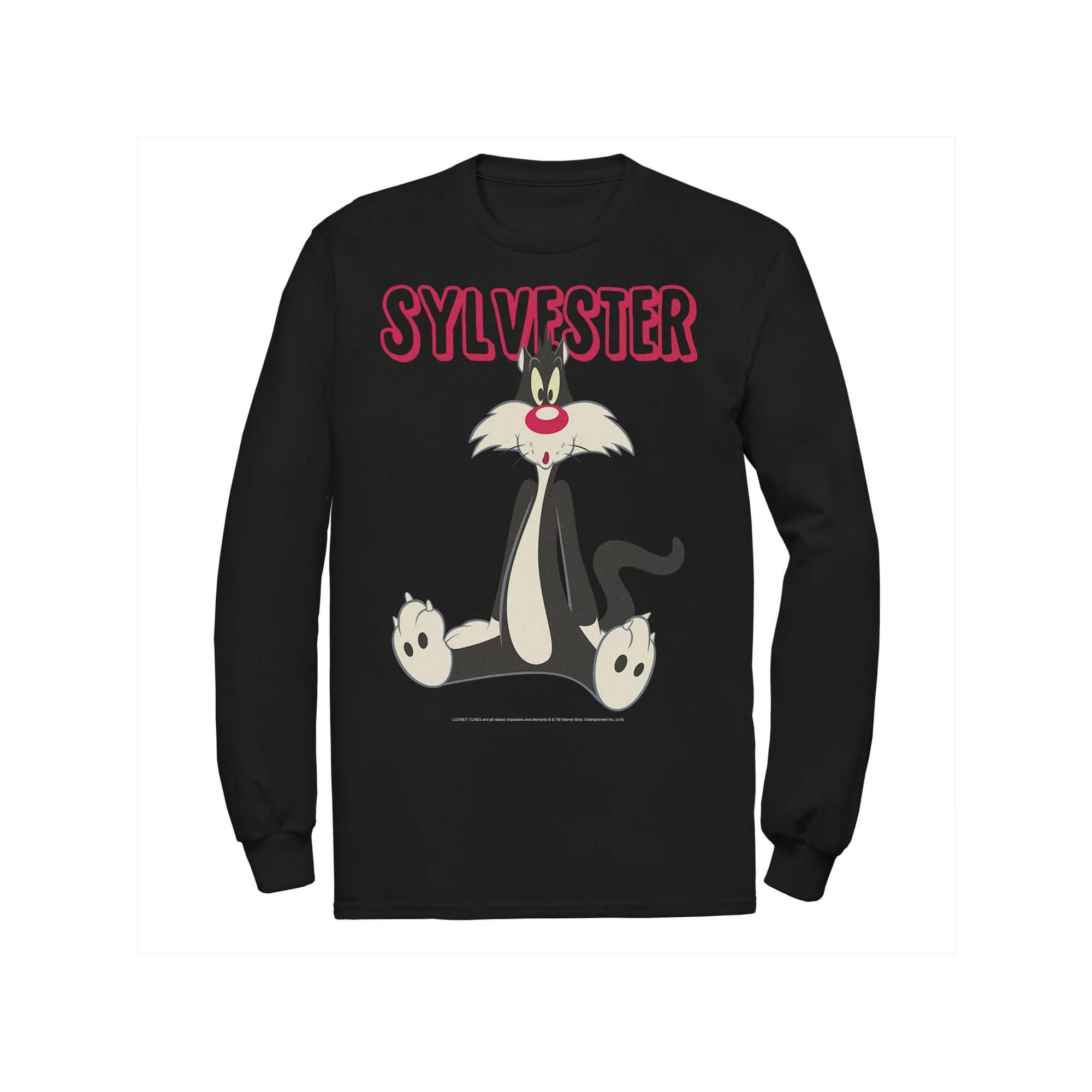 Men's Looney Tunes Sylvester Portrait Tee, Size: Large, Black Product Image