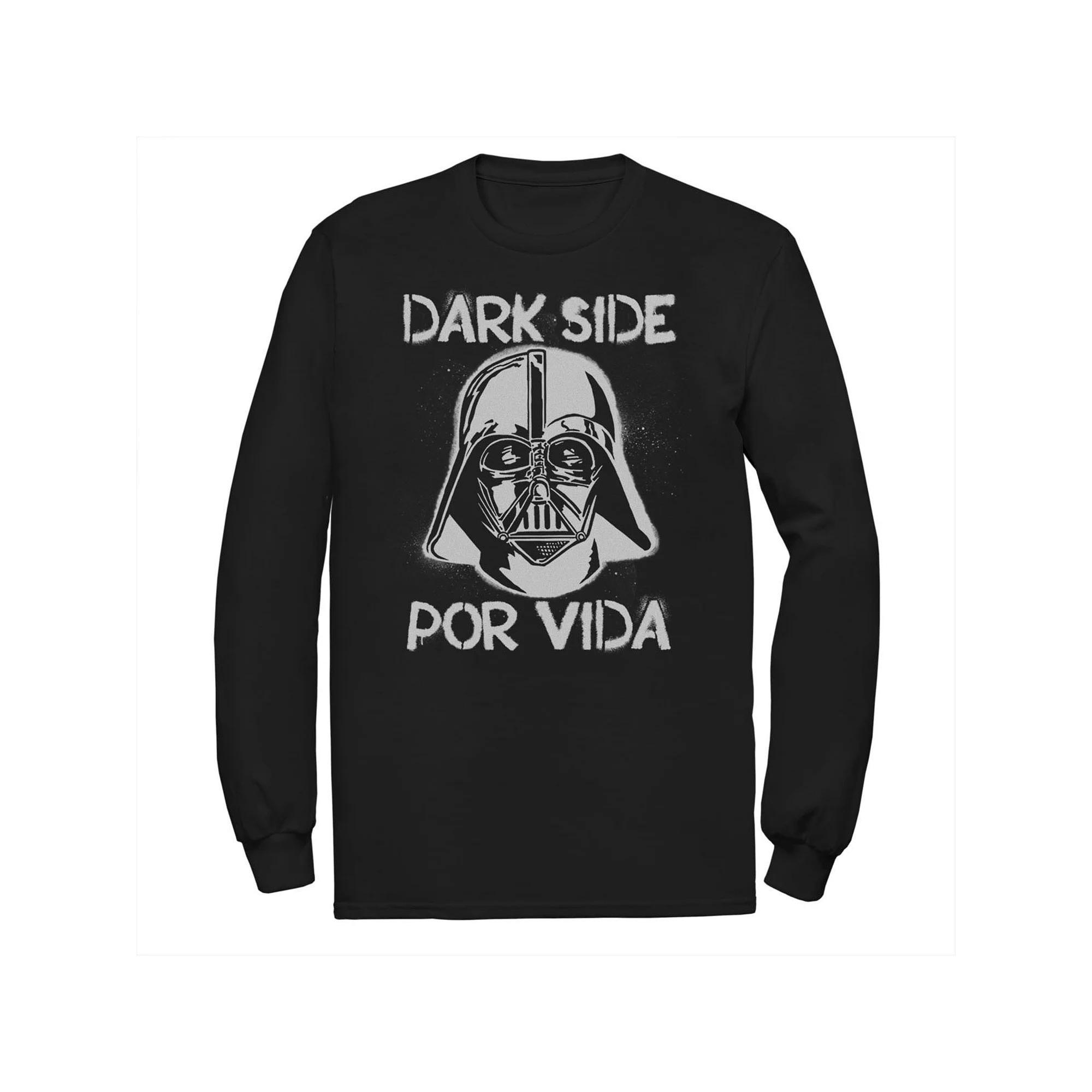 Men's Star Wars Darth Vader Dark Side Por Vida Stamp Tee, Size: Medium, Black Product Image